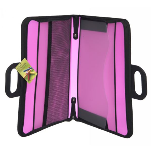 WHSmith A3 Pink Expandable Portfolio Bag With Internal Compartments