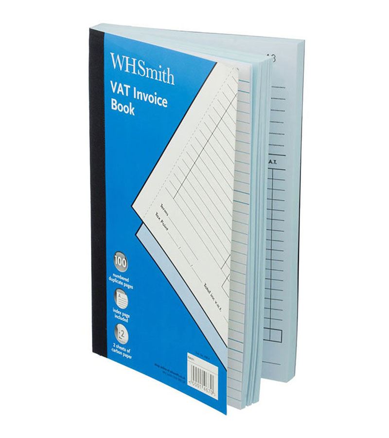 WHSmith VAT Invoice Duplicate Book Notebook 100 Numbered Duplicate Sets