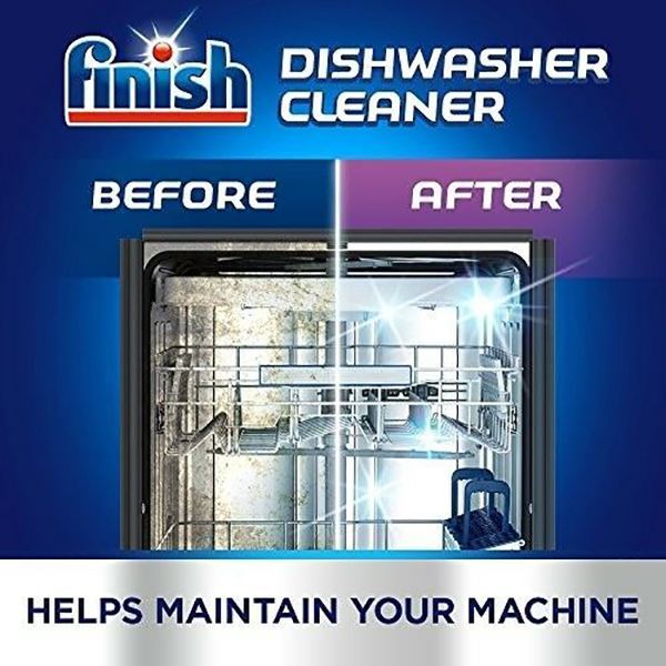Finish Dishwasher Cleaner Removes Grease And Limescale 250 ml Twin Pack
