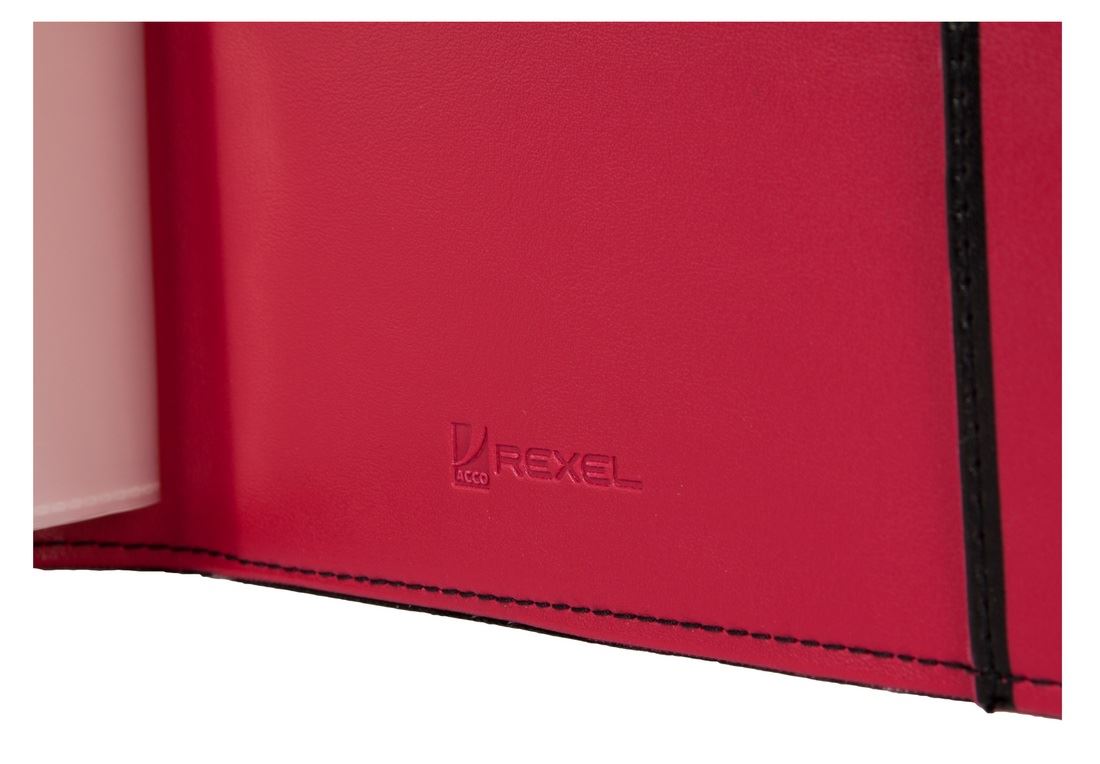Папка презент. rexel prostyle A4 20 вклад, окошко, экокожа, черн/красн, 4400462 (acco brands, США) (5028252246460)