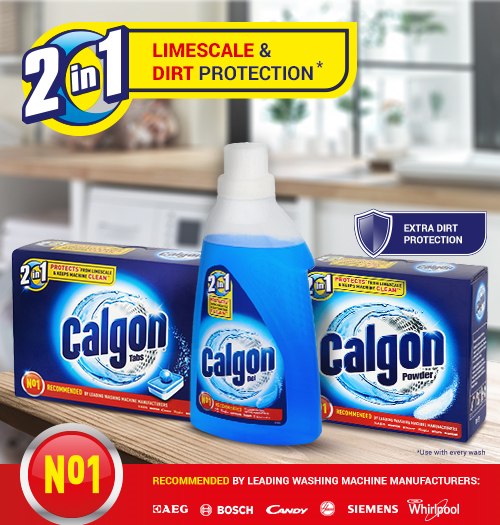 Calgon 3 in 1 Limescale AntiBacterial Gel Washing Machine Water