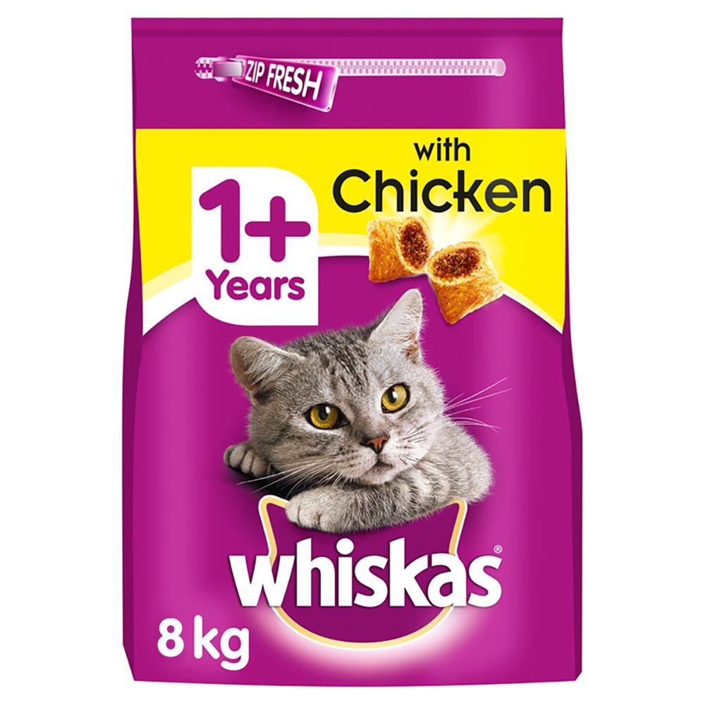 8kg Whiskas 1+ Adult Complete Dry Cat 