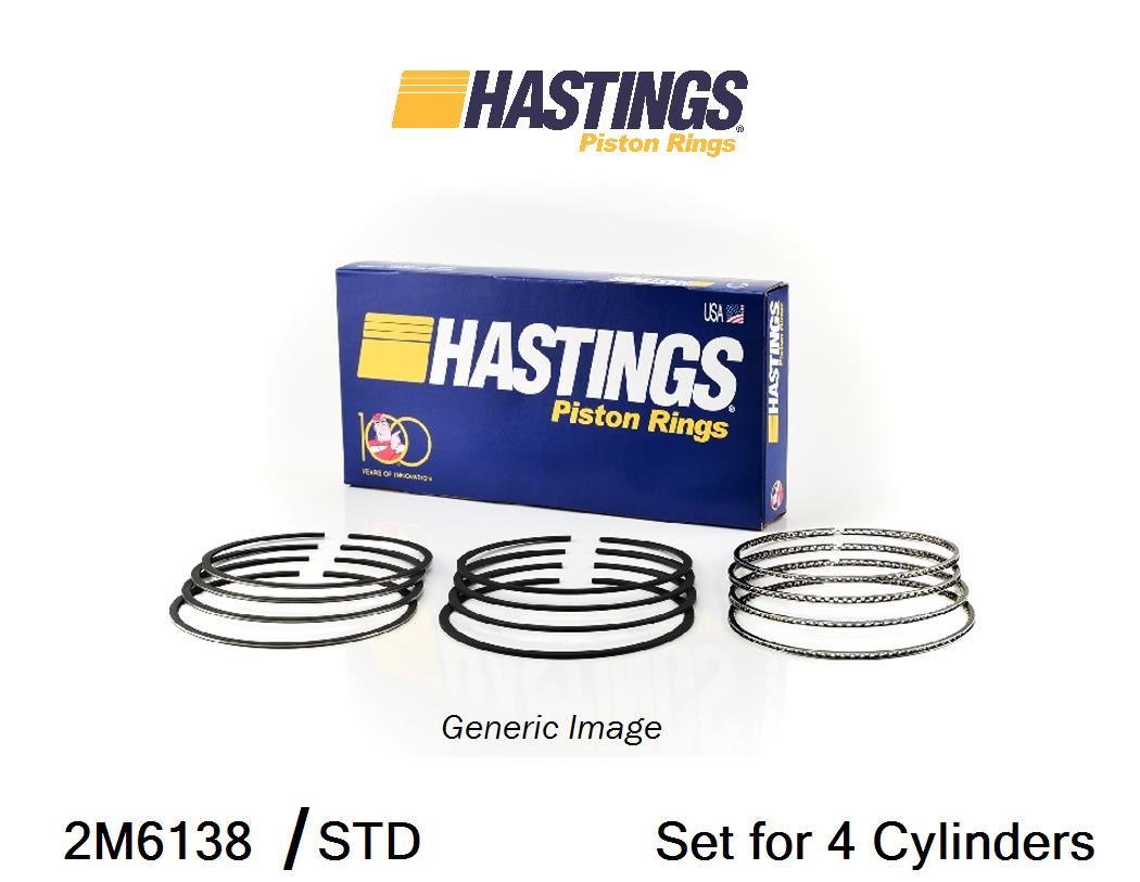 5712 Hastings Cast Piston Rings Ring Set Chevy Mercruiser Marine GMC 4.3L 262