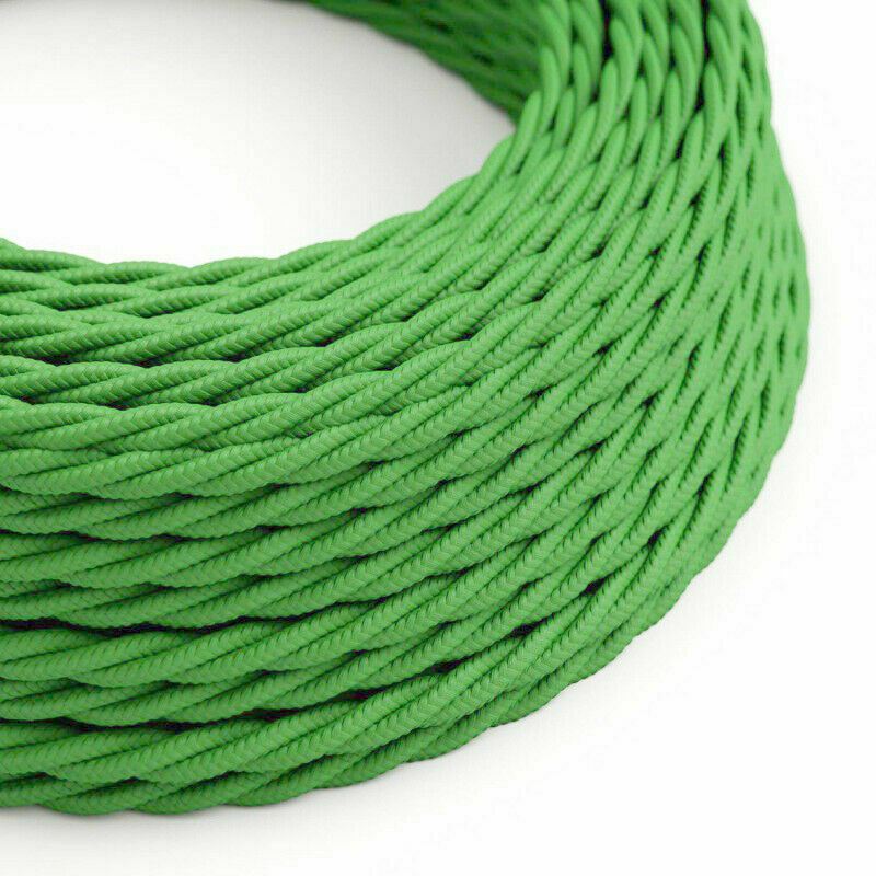 Câble électrique Rétro Torsadé à 2 Fils De 0,75 Mm Orange Italien Vintage 10 M