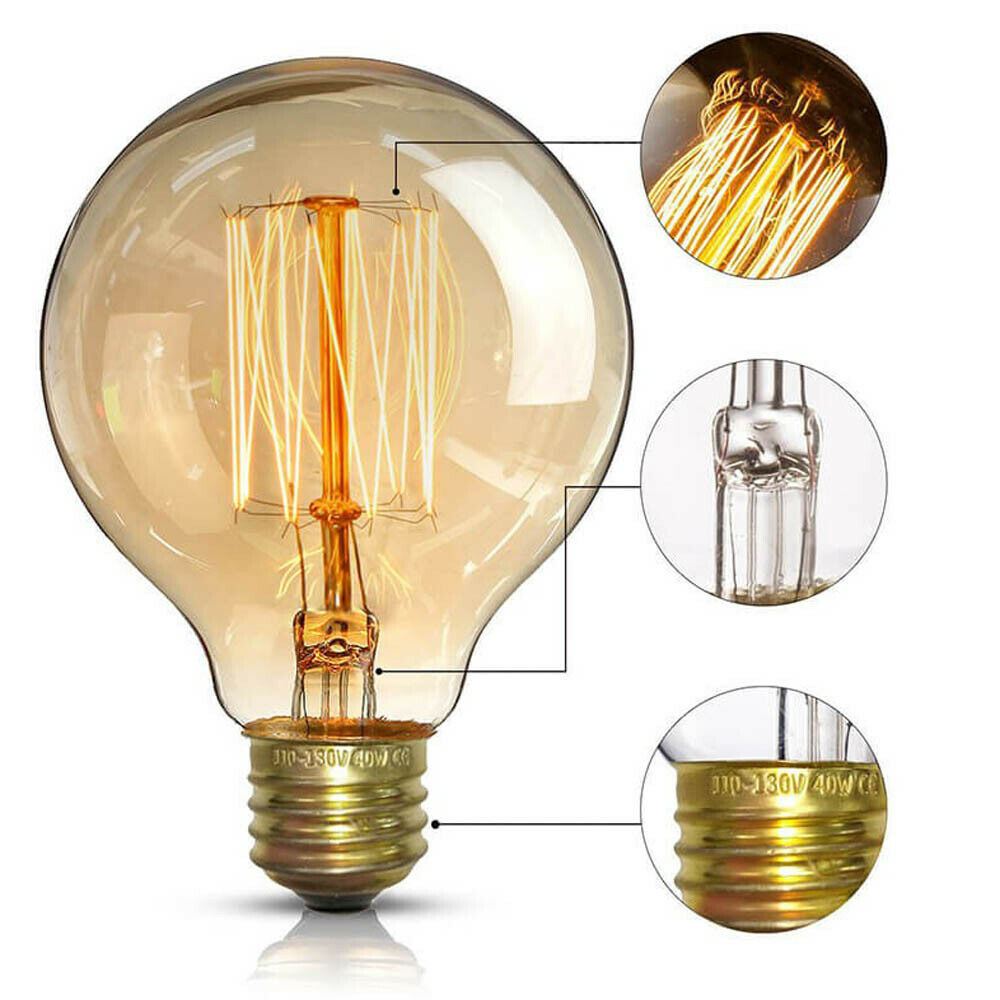 Ampoule E27 Dimmable 60W Vintage Retro Edison Antique 240V Lampe Ampoule - Imagen 10 de 48