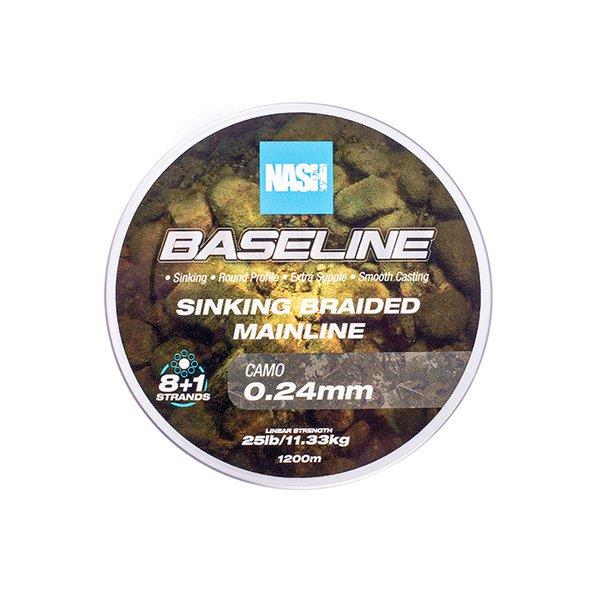 Nash Baseline Sinking Braid Camo / Carp Fishing Braided Mainline - Picture 9 of 11