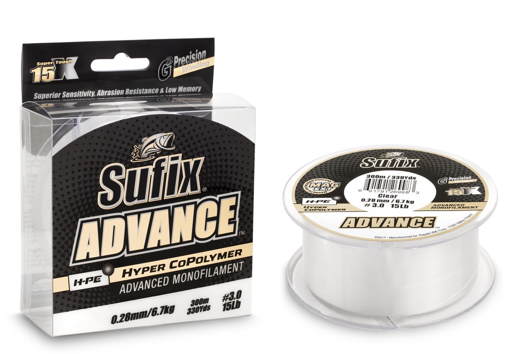 Sufix Advance 300m HPE Hyper Copolymer Advanced Monofilament Fishing