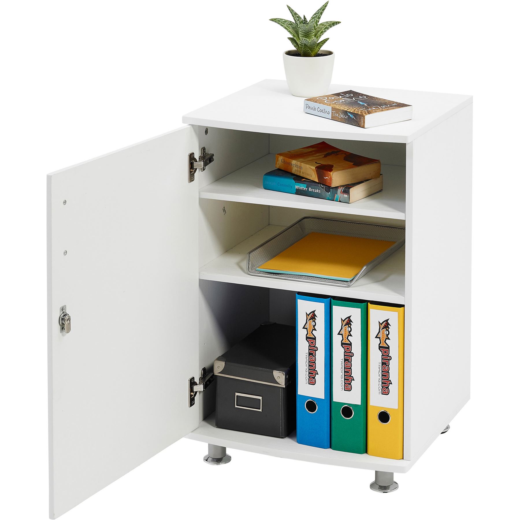 Home Office Desktop Extension Storage with Lock Piranha