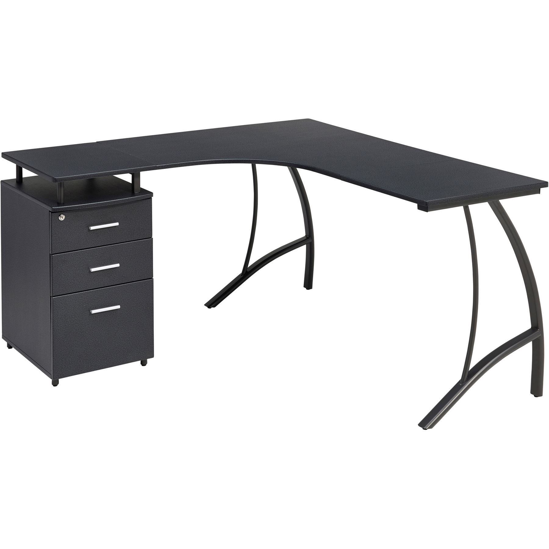 Large Corner Computer Desk A4 Filing Drawer for Home Office Piranha Regal PC 28g 5060230843841