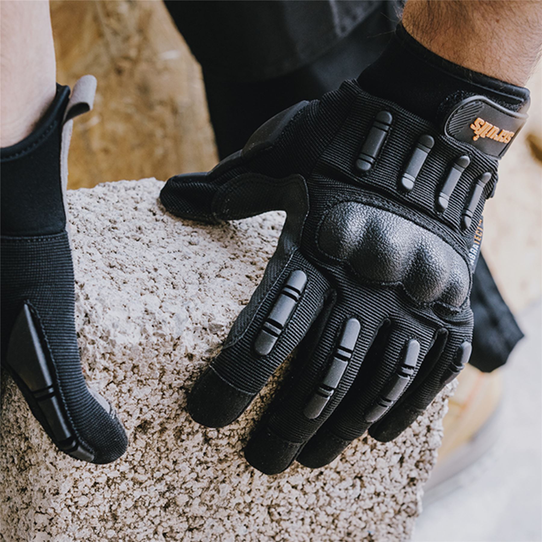 Scruffs Black Trade Work Gloves Builders Construction Glove Men's