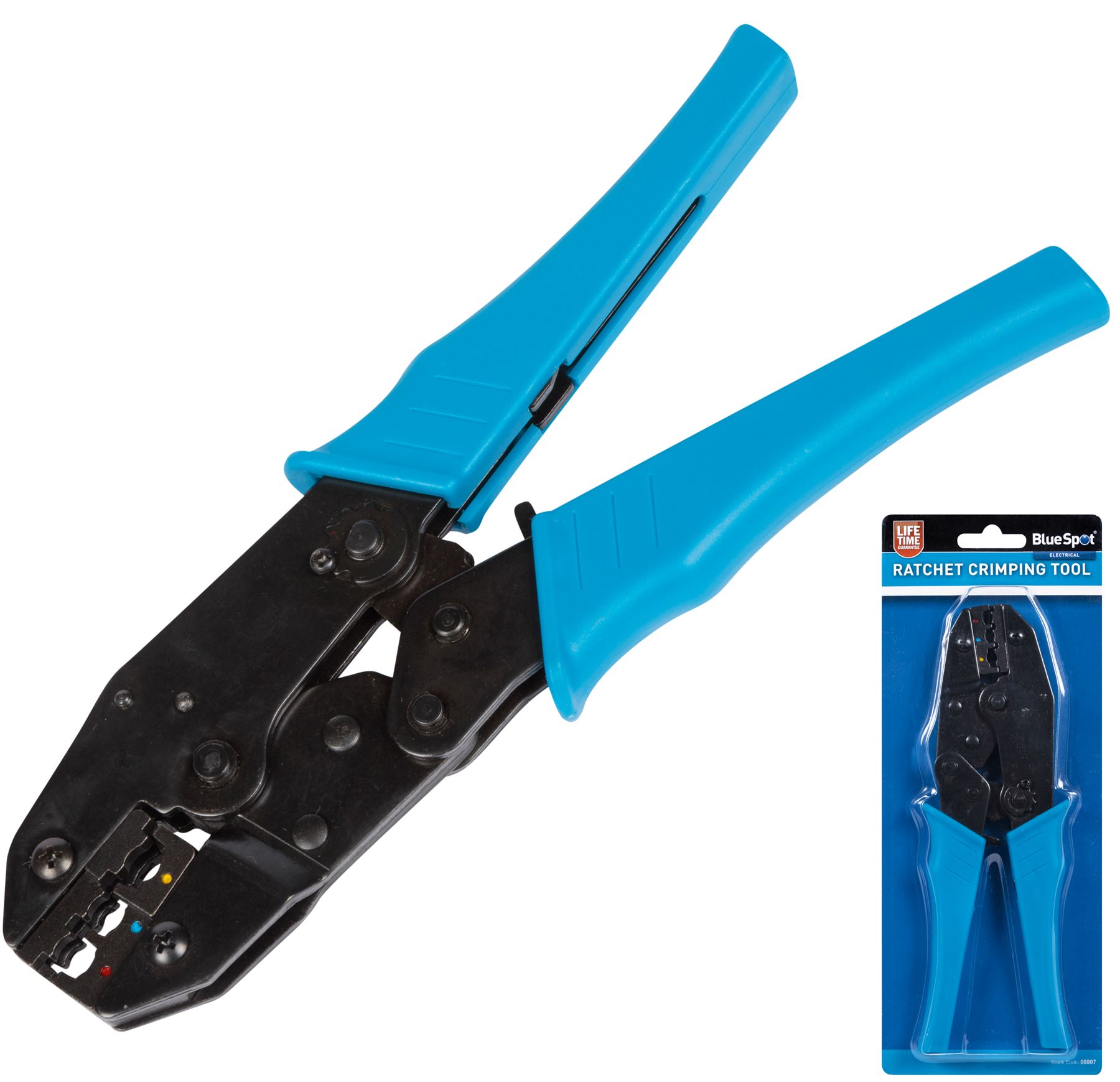 BlueSpot Ratchet Crimper Cable Wire Terminals Electrical Plier Crimping