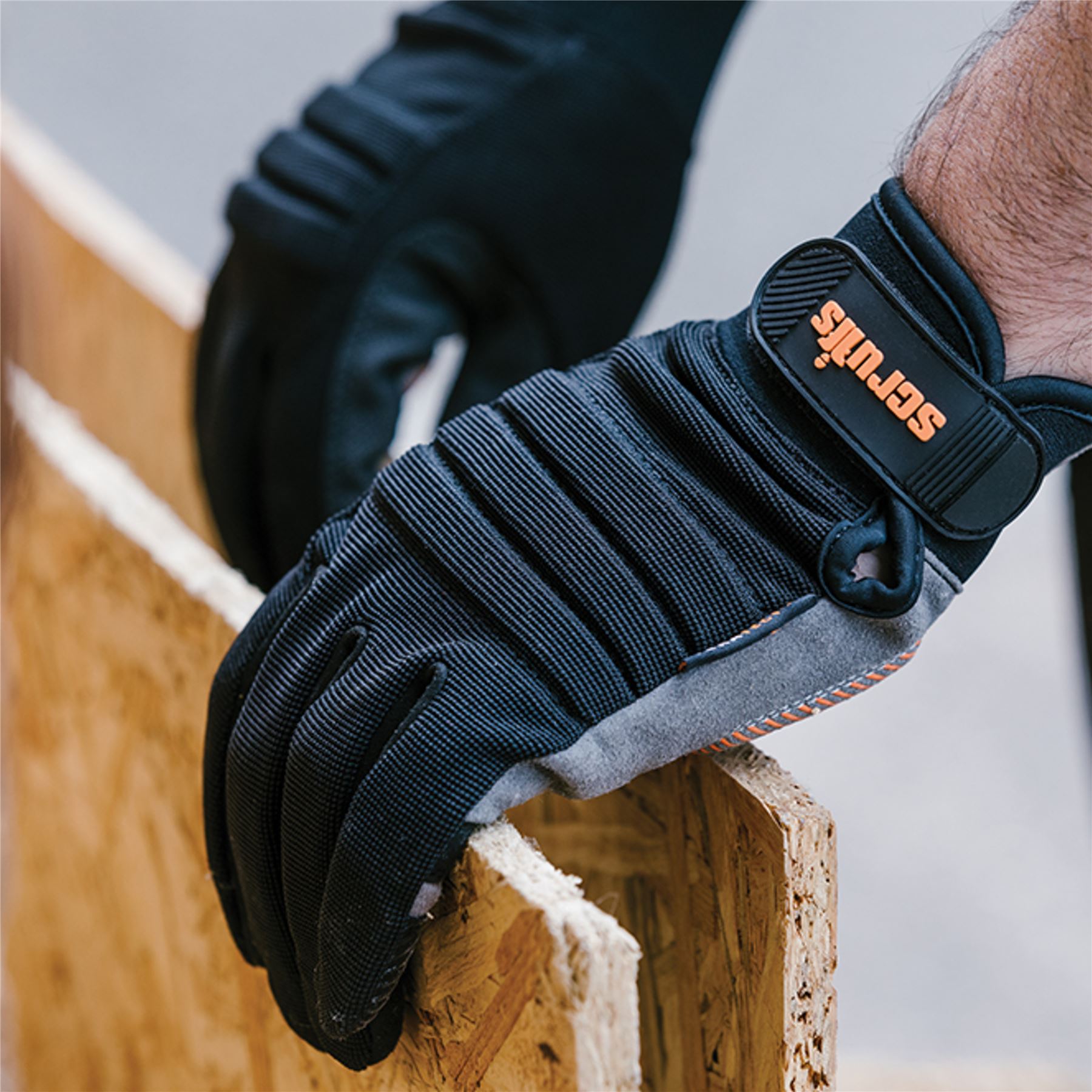 Scruffs Black Trade Work Gloves Builders Construction Glove Men's