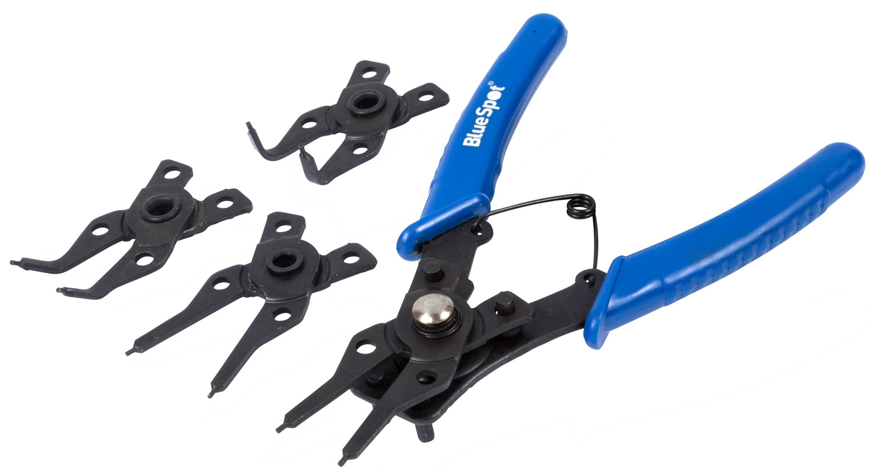 Bluespot Circlip Snap Ring Pliers Internal External Bent Straight 4 in