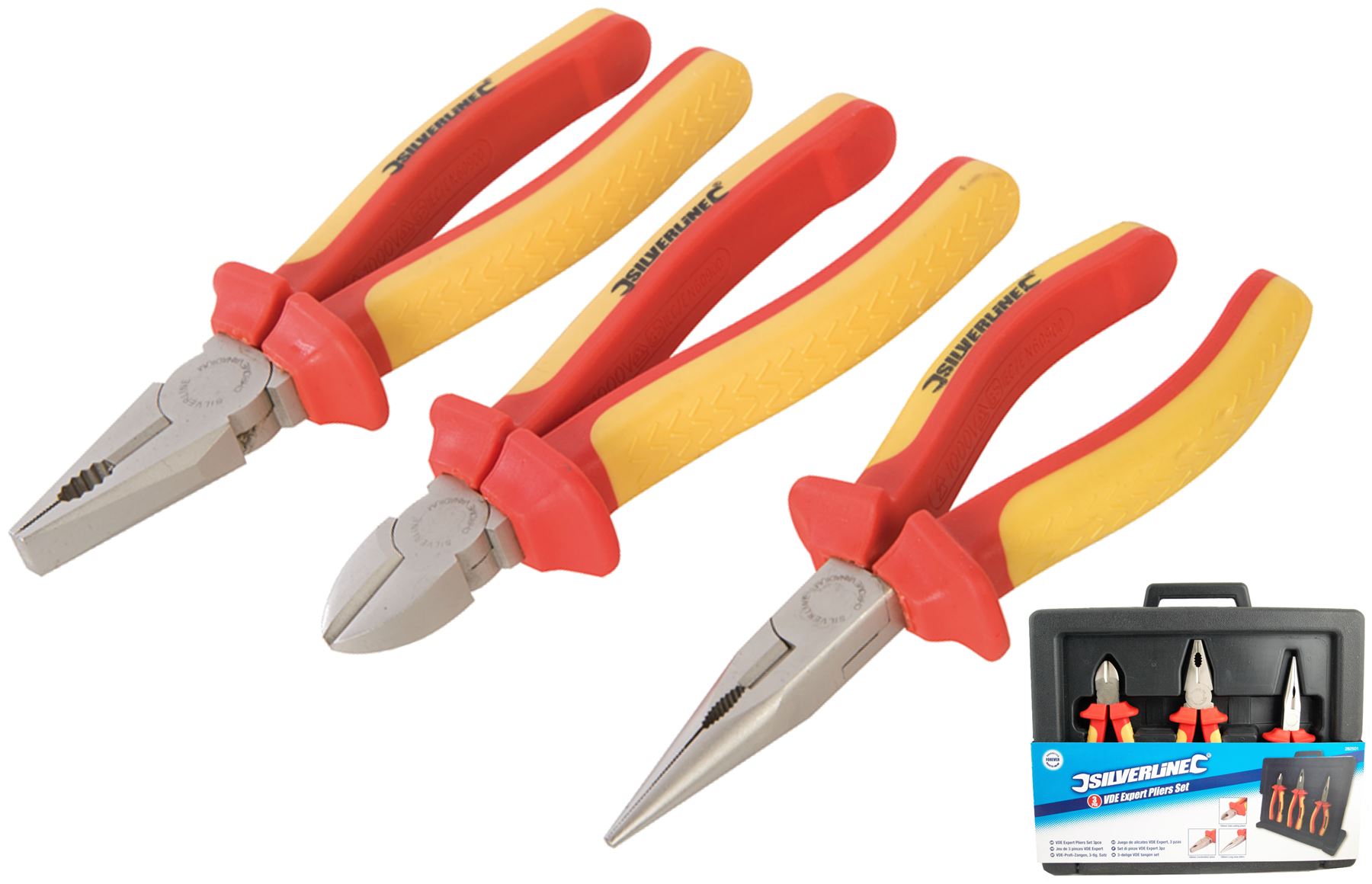 VDE Expert Pince Set 3Pce VDE Silverline 282501
