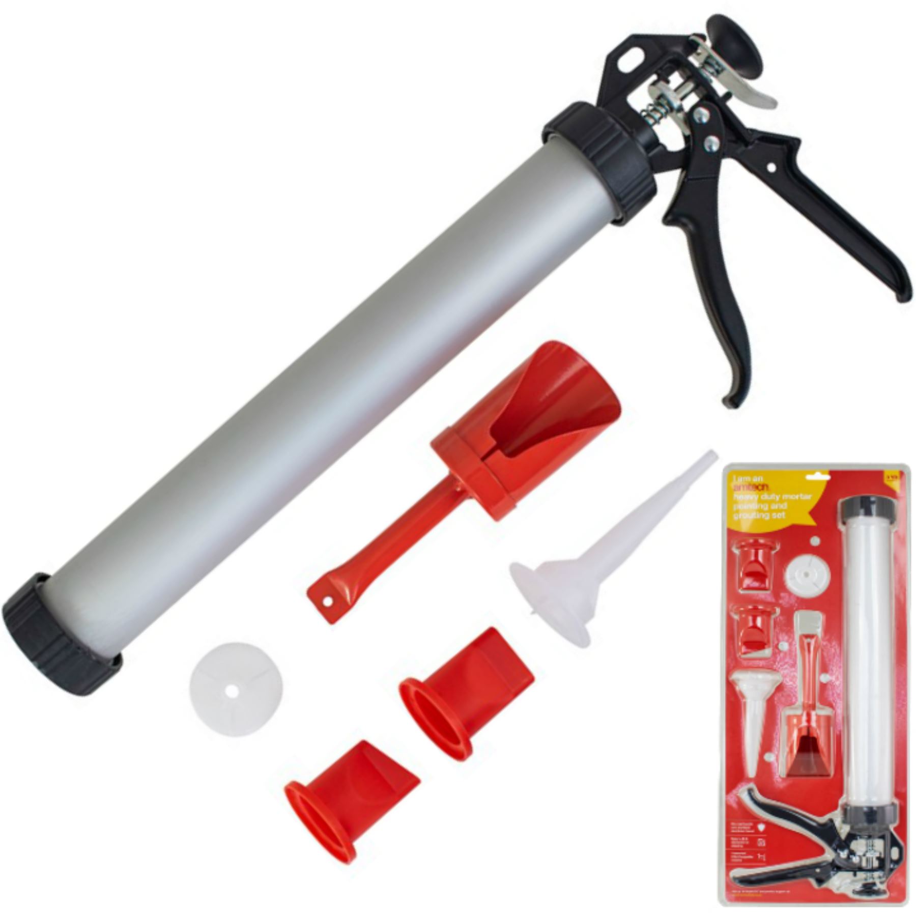 Amtech Mortar Gun Set For Pointing Grouting For Brick Paving Slabs Tile