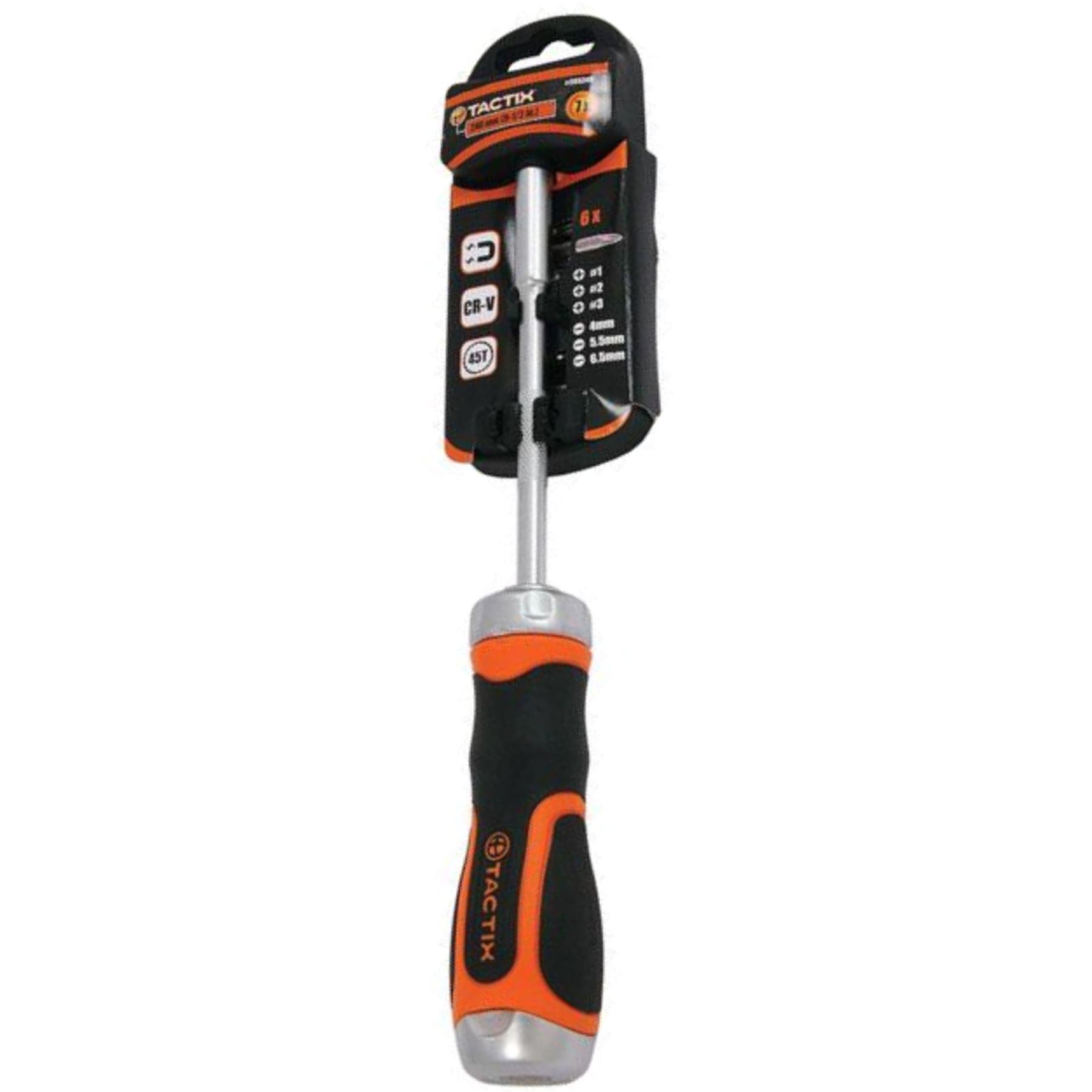 Tactix 240mm 7 in 1 Ratchet Handle Screwdriver With Bit Set 9