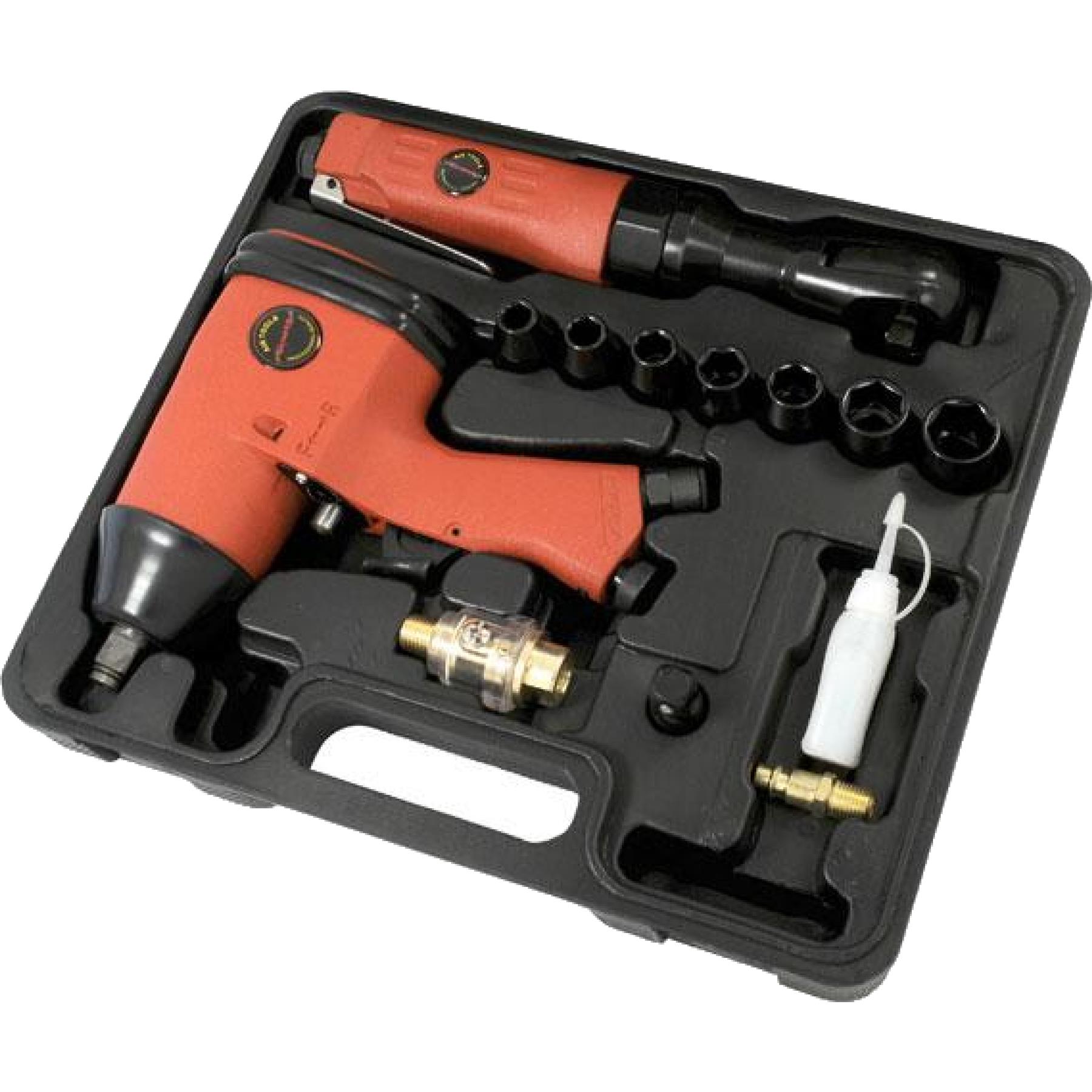 Neilsen 13pc Air Socket Ratchet Impact Wrench Gun For Compressor Set