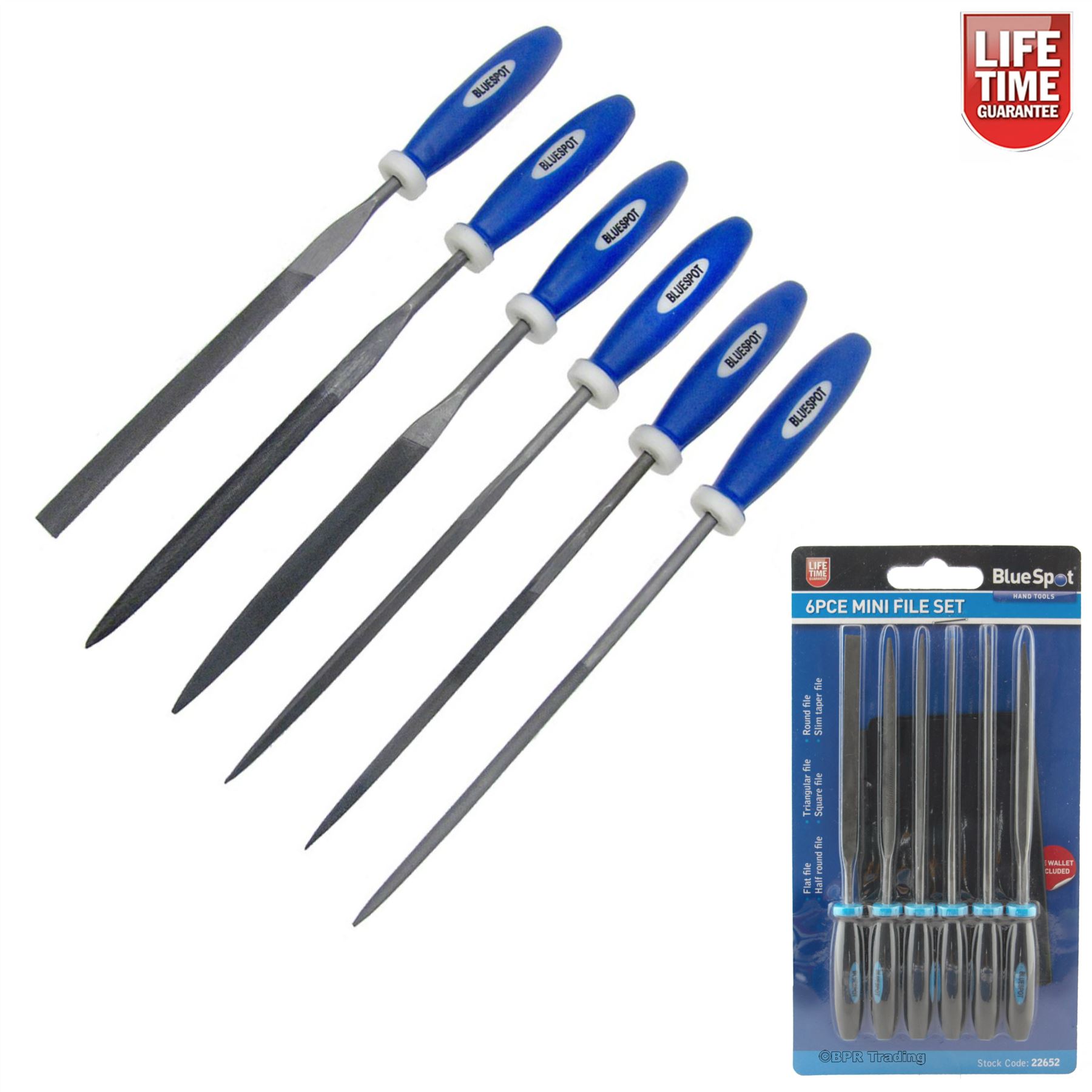 BlueSpott 6pc Mini Needle File Set Precision Micro Files Craft Work