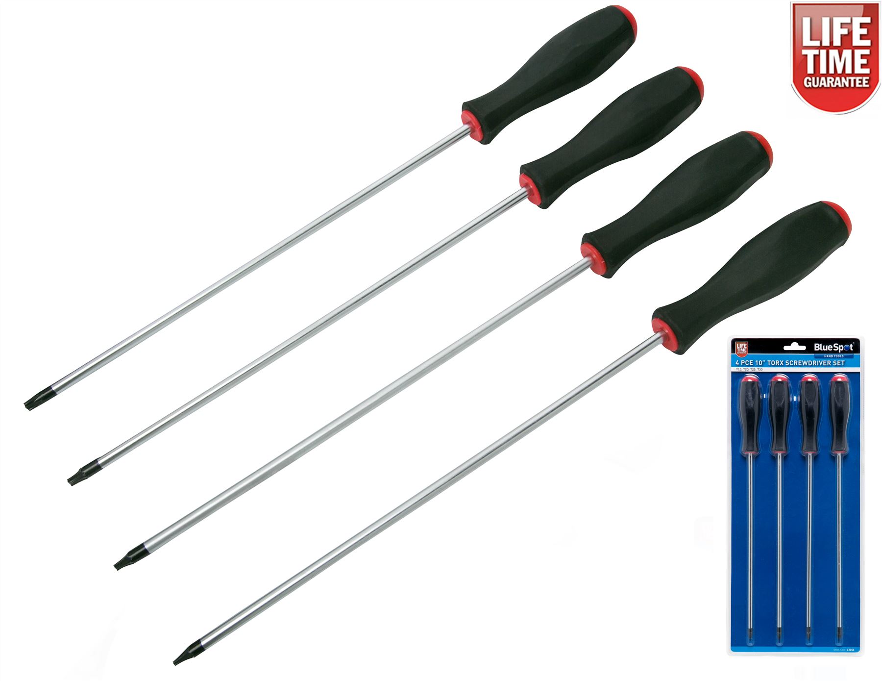 Bluespot Extra Long Torx Star Screwdrivers Set T15 T20 T25 T30
