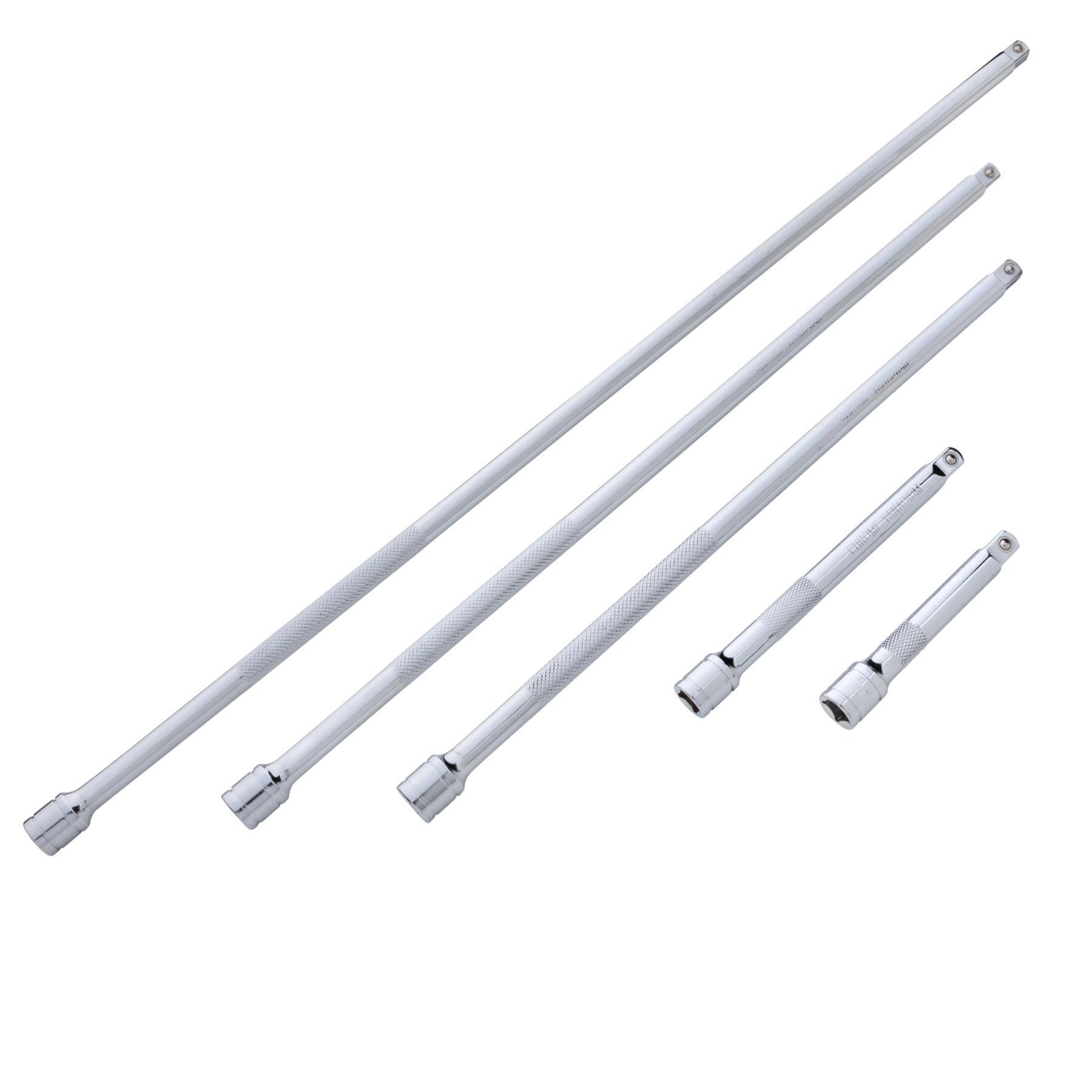 BlueSpot 5pc 3/8 Drive Socket Extension Bar Set 100 150 350 450 600mm