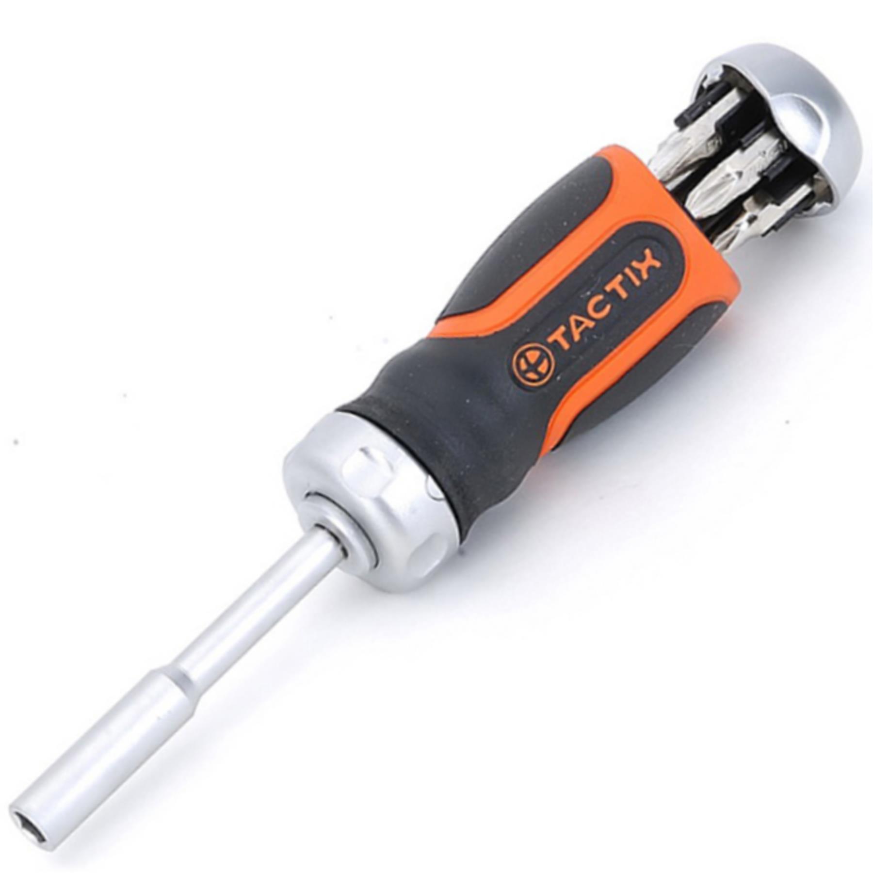 Tactix 150mm 7 in 1 Ratchet Handle Screwdriver With Bit Set 6