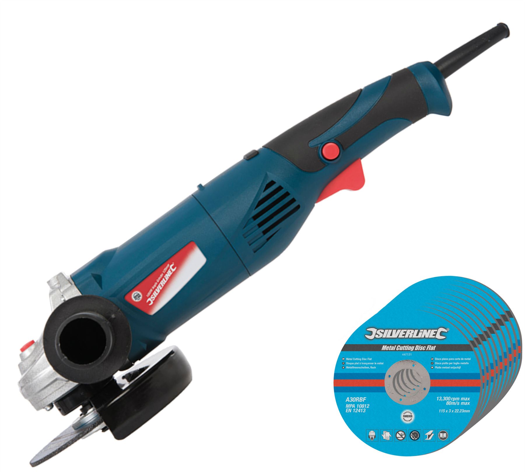 950w Electric Angle Grinder 4.5" 115mm Grinding With 10 Free Cutting