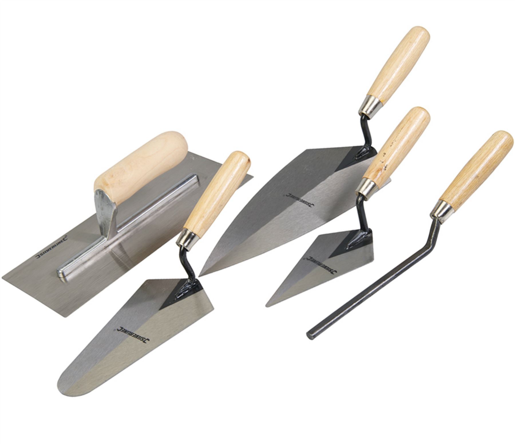 Silverline 5pc Plastering Brick Jointing Gauging Hand Trowel Tradesman