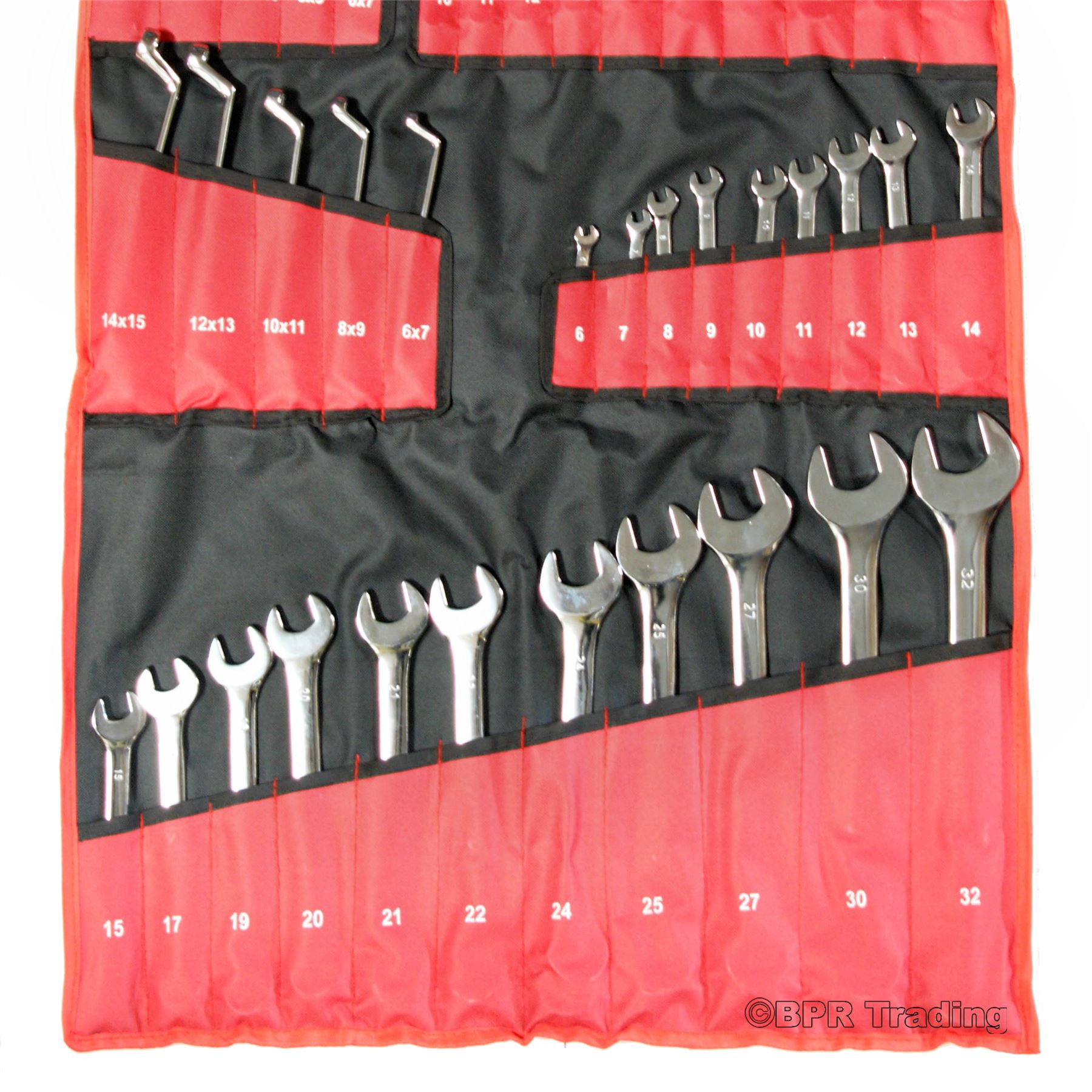 Neilsen 50pc large Metric Combination Spanner Set 6mm32mm stubby C S type eBay