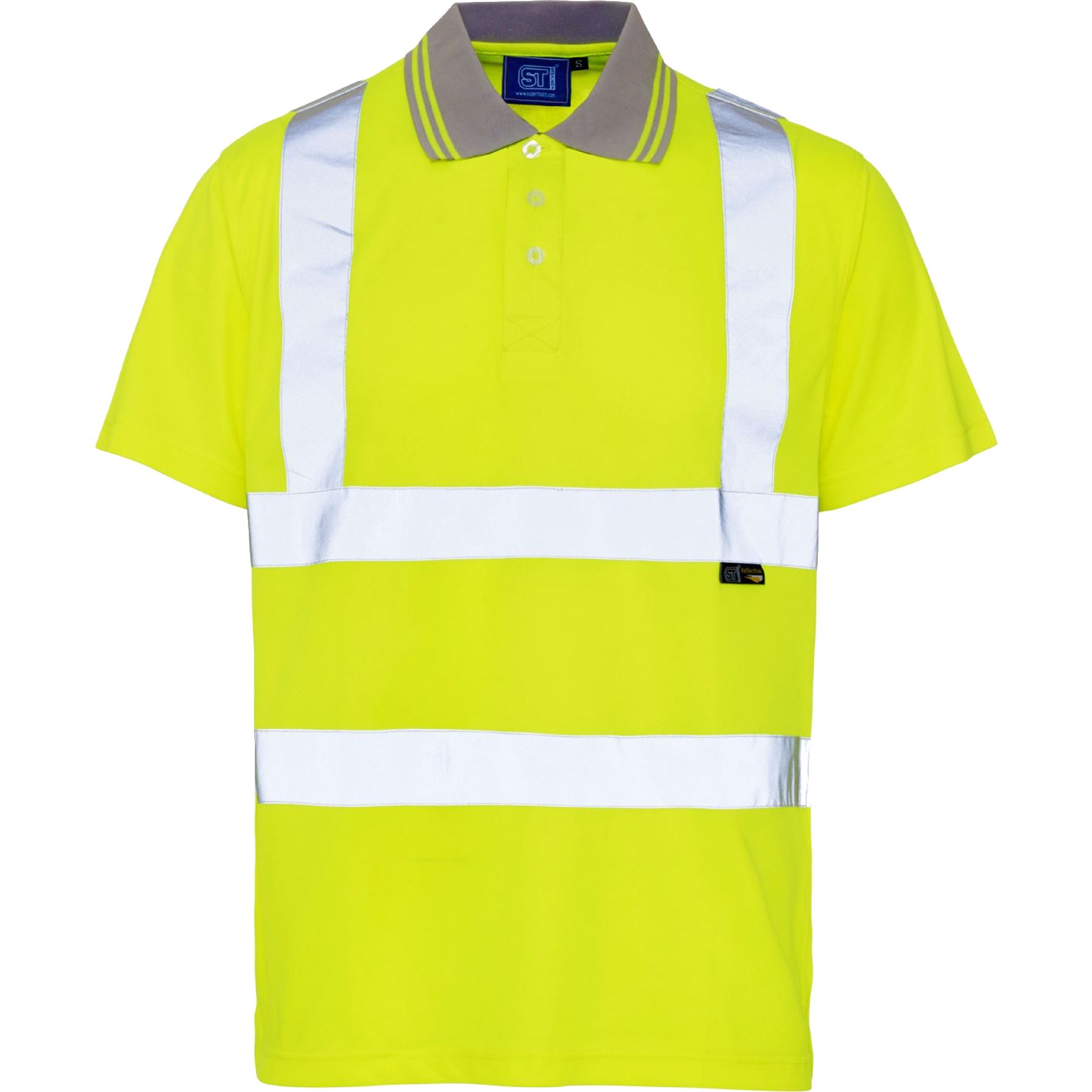 SuperTouch Work Hi Vis Viz Yellow Orange High Visibility Workwear Polo
