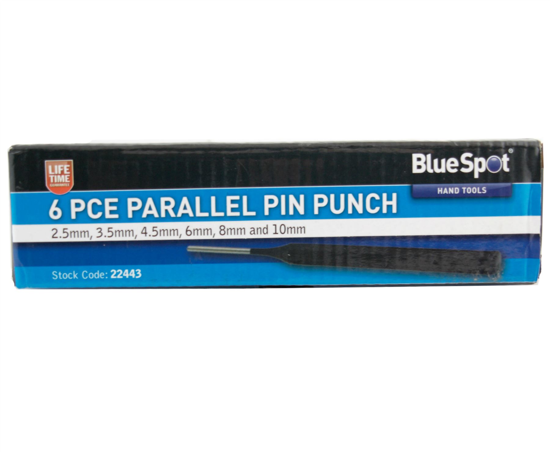 Blue Spot 6 Piece Parellel Pin Punch Set 2.5mm 10mm Lifetime Warranty 6pc