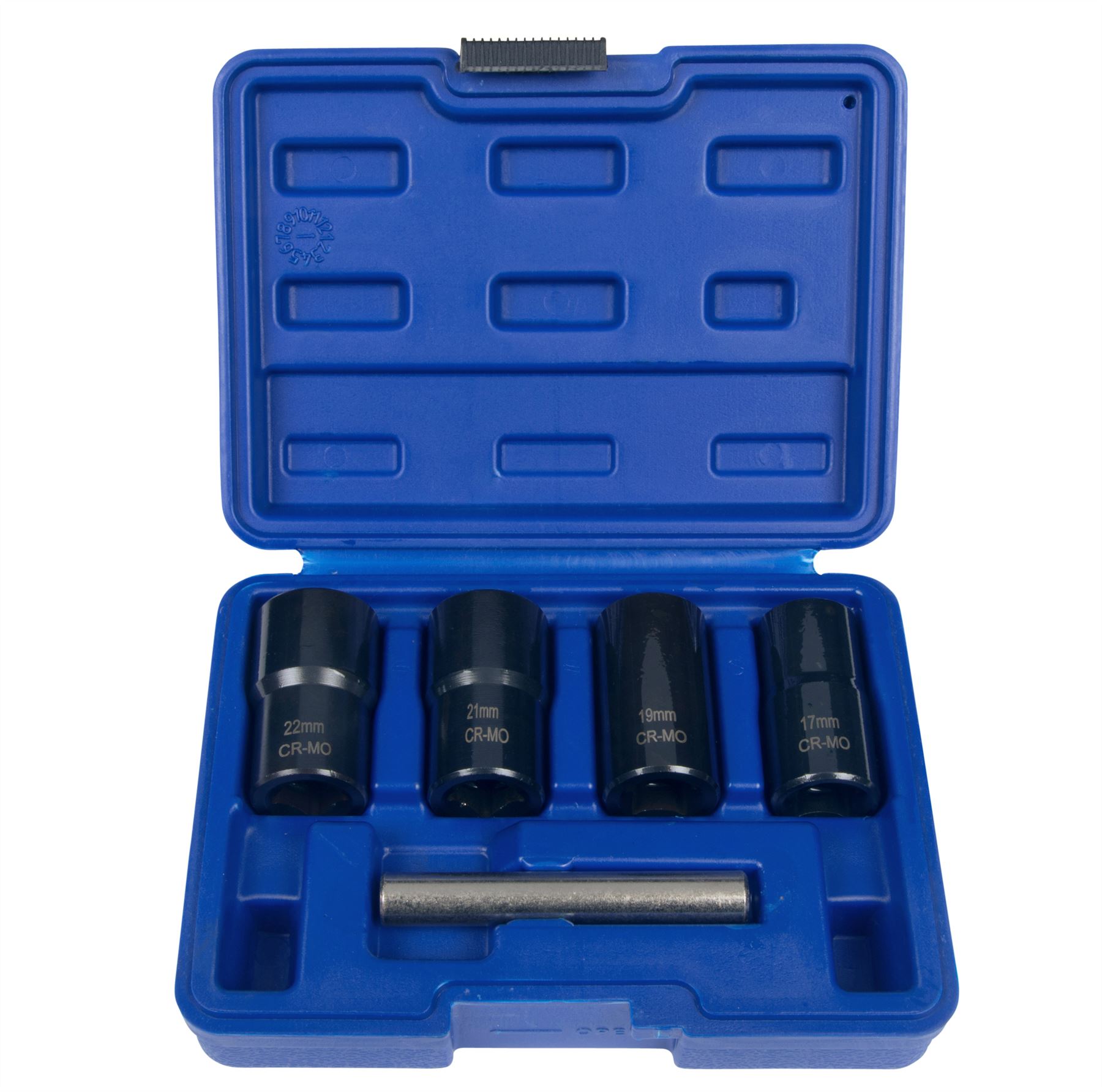 BlueSpot 5pc Locking Wheel Nut Remover 19 22mm Emergency Nut Socket