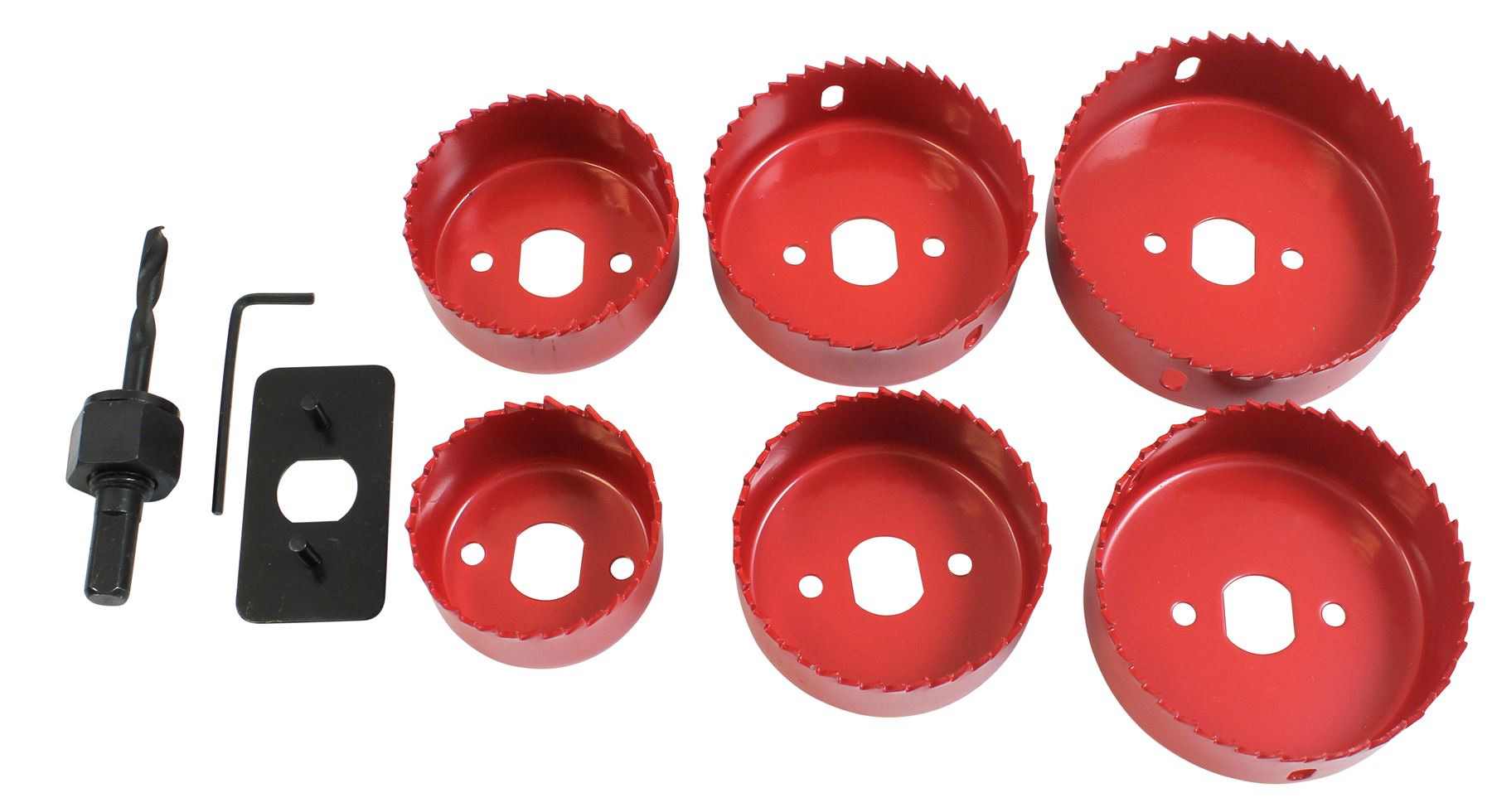 Dekton 9pc Down Lights Hole Drill Cutter Saw Holesaw Set 51mm 60mm 65mm