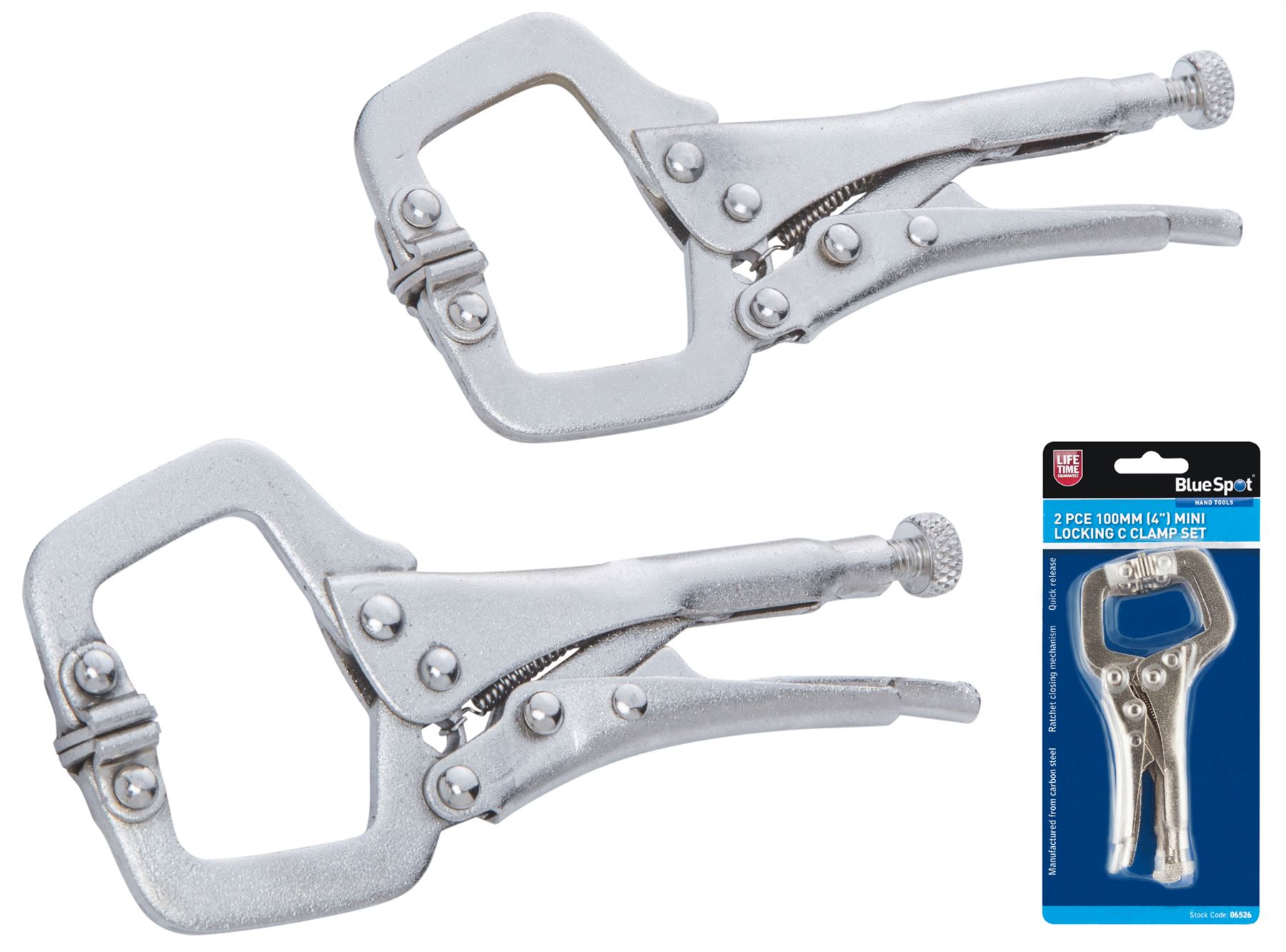 NEW 4 Pack Heavy Duty 6 Inch Locking Mole Grip C Clamps Work Welding Clamp Tools