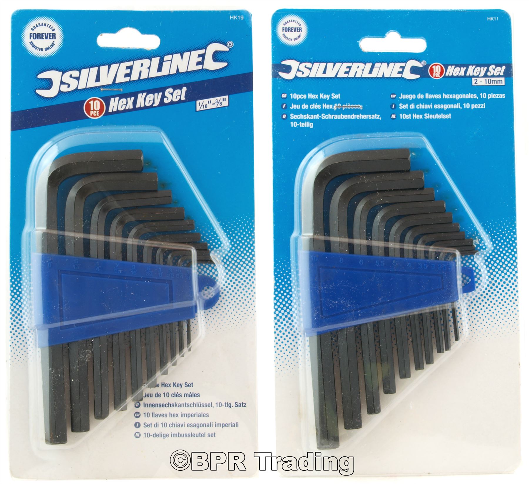 Silverline Imperial Hex Allen Key Expert Set Allan Alan Alen 10 Piece 1//16/"-3//8/"