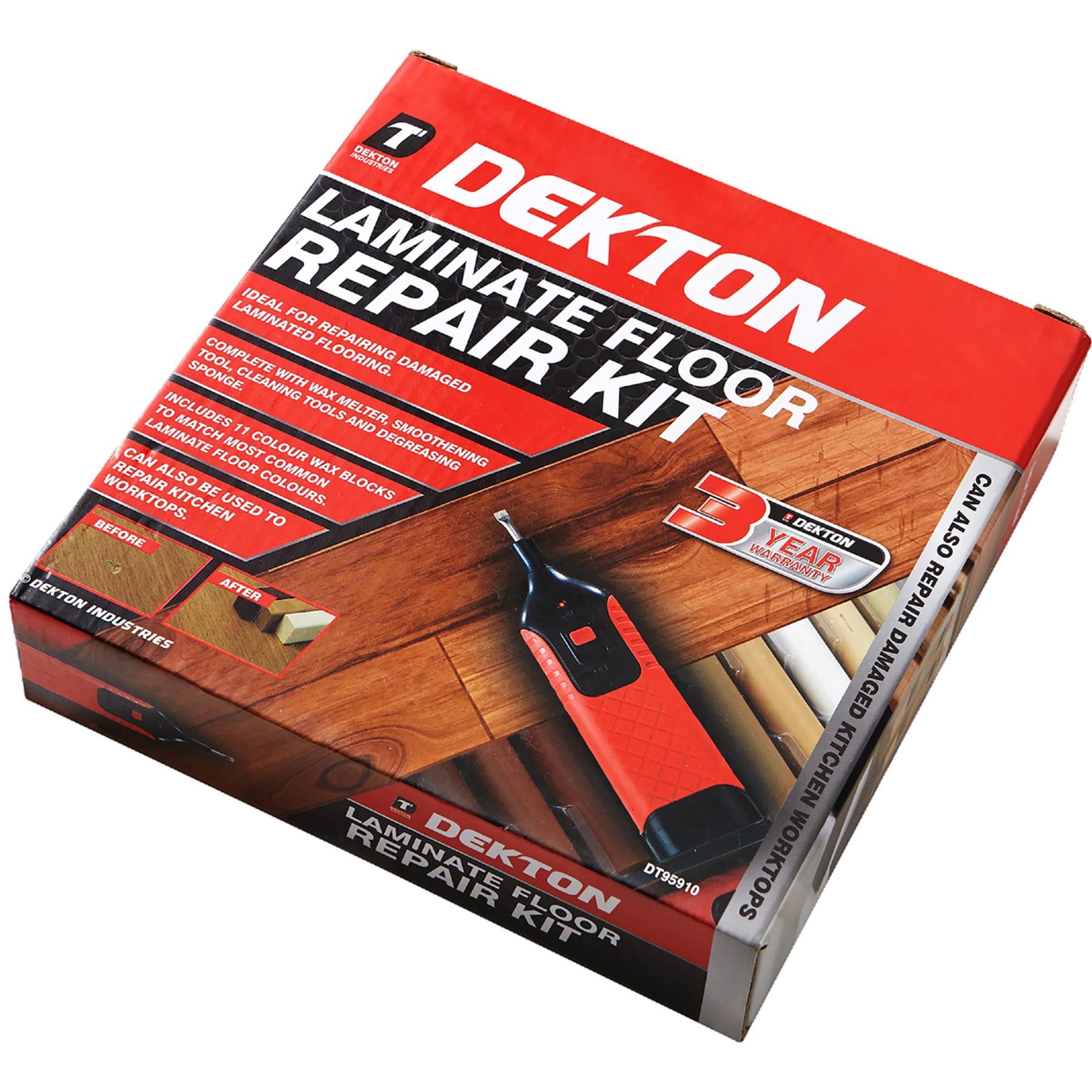 Dekton 19pc Laminate Wax System Floor Worktop Chip Scratches Repair Kit