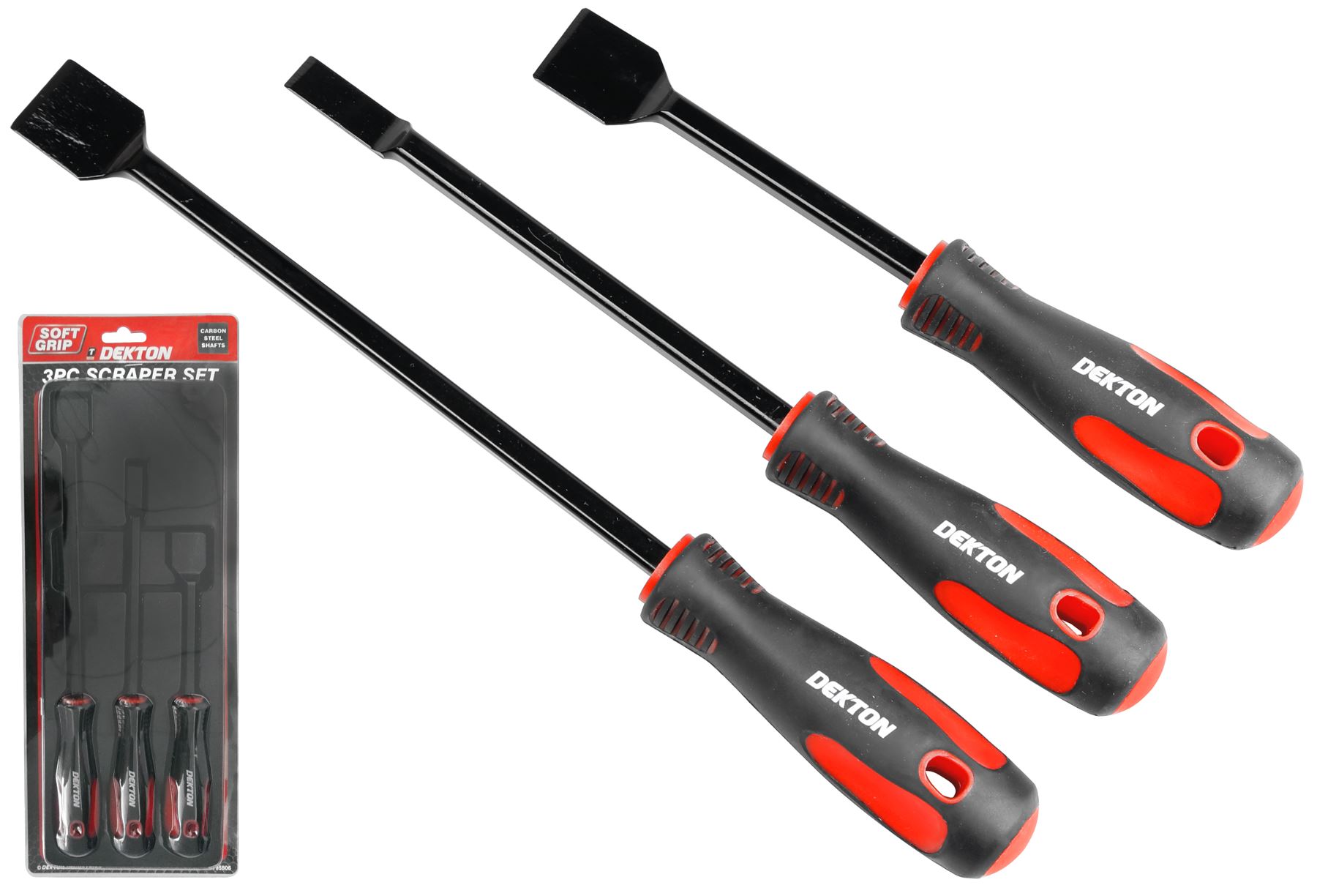 Dekton Tools 3pc Heavy Duty Scraper Set Gaskets Seals Carbon Removal