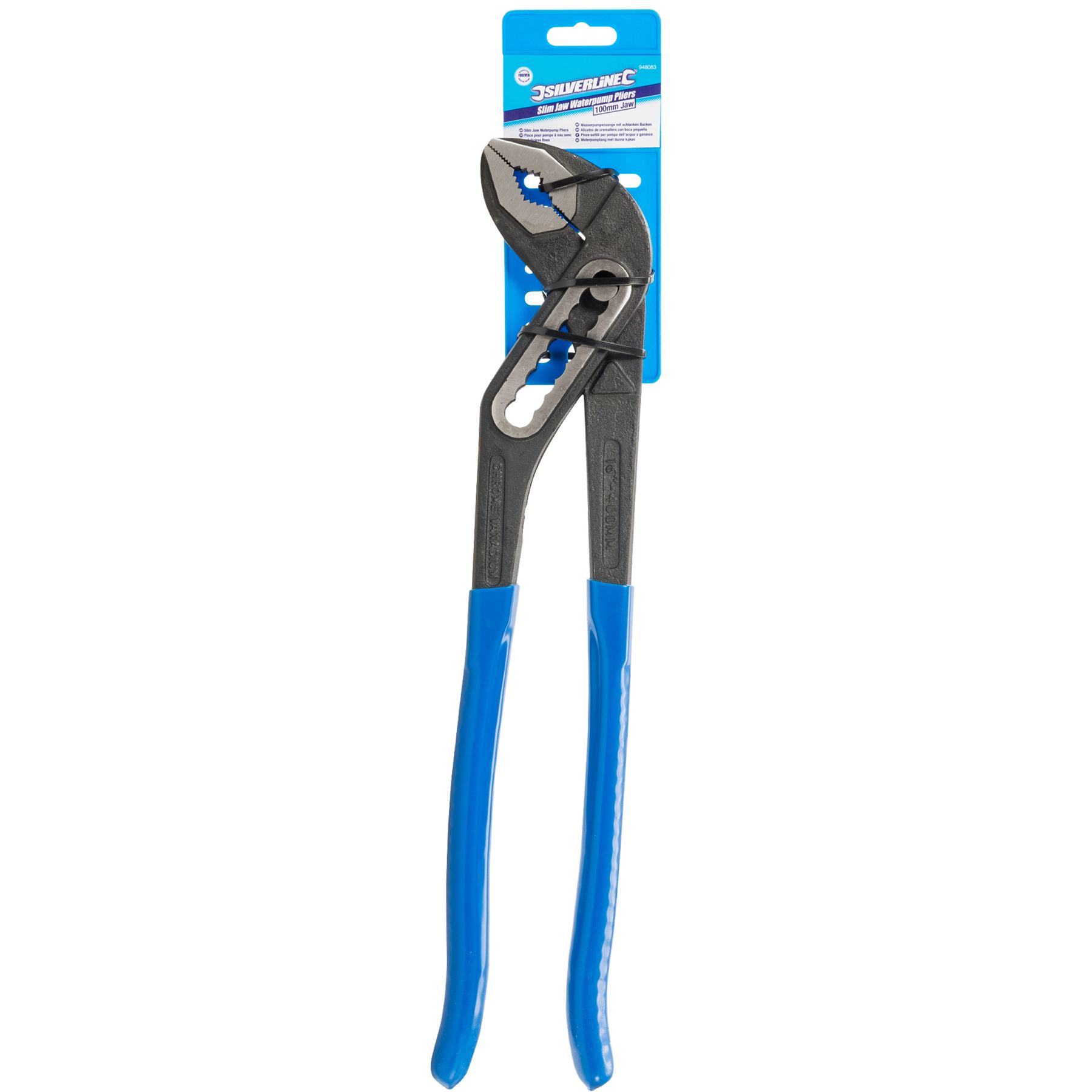 Silverline Plumbers Slim Jaw Soft Grip Waterpump Pipe Wrench Pliers 180