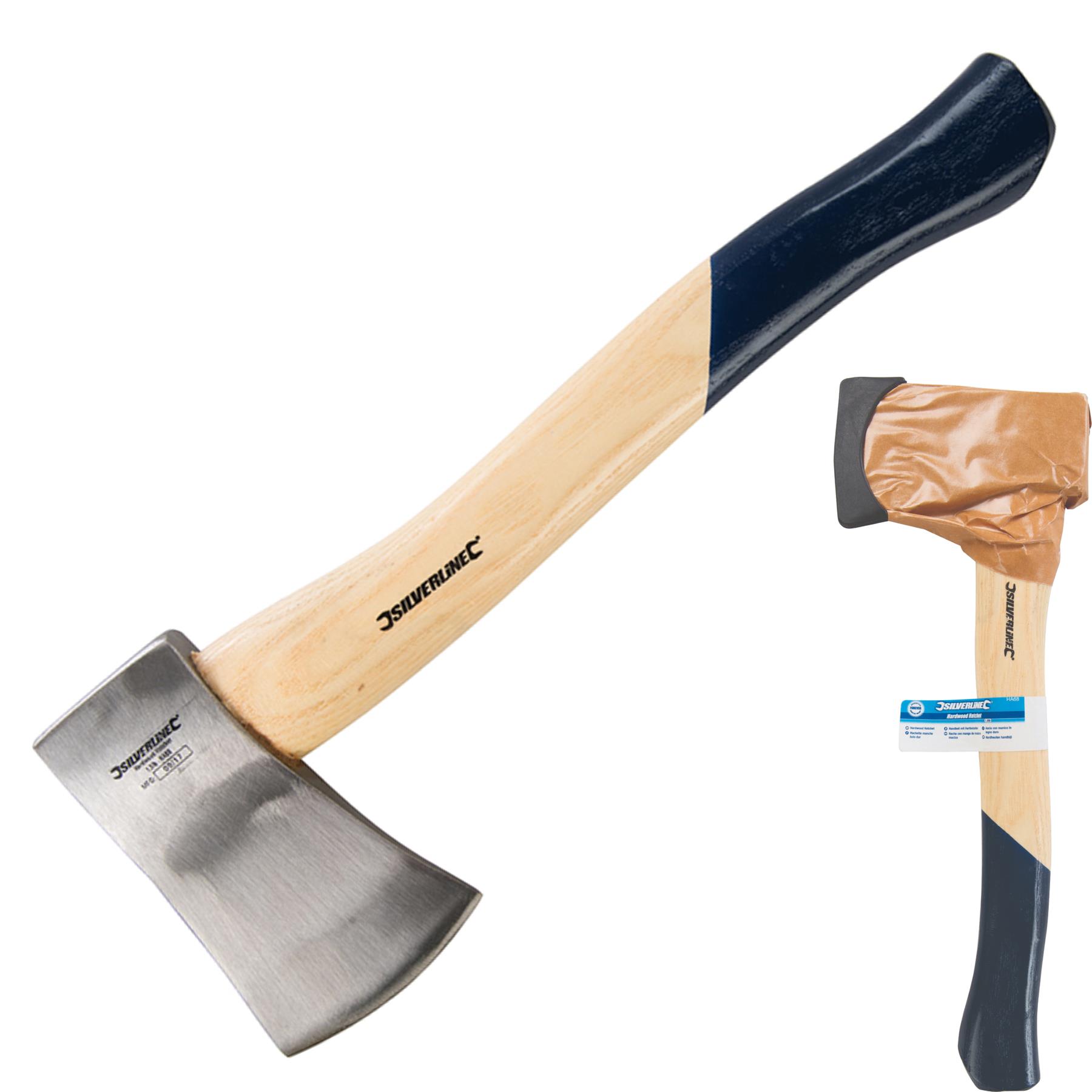 Silverline 1.5lb Wood Axe Hand Hatchet Kindling Firewood Log Chopper