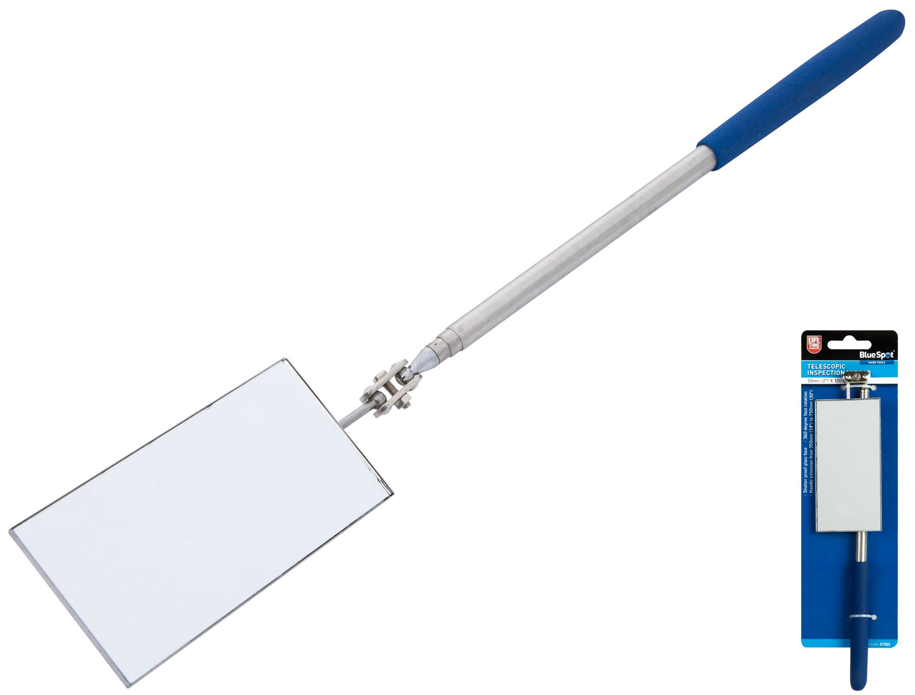 Bluespot Mechanics Inspection Mirror Telescopic Extending Rectangle 2