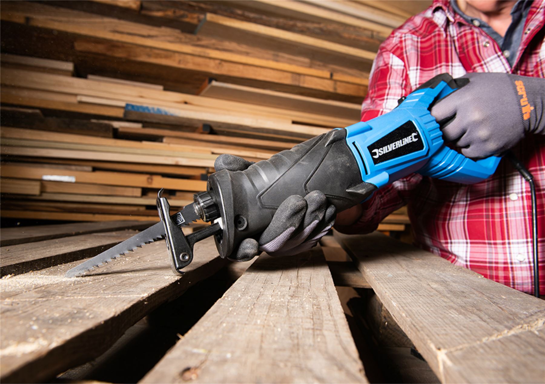 Silverline 240v Reciprocating Saw Variable Speed 800w Recip Sawing