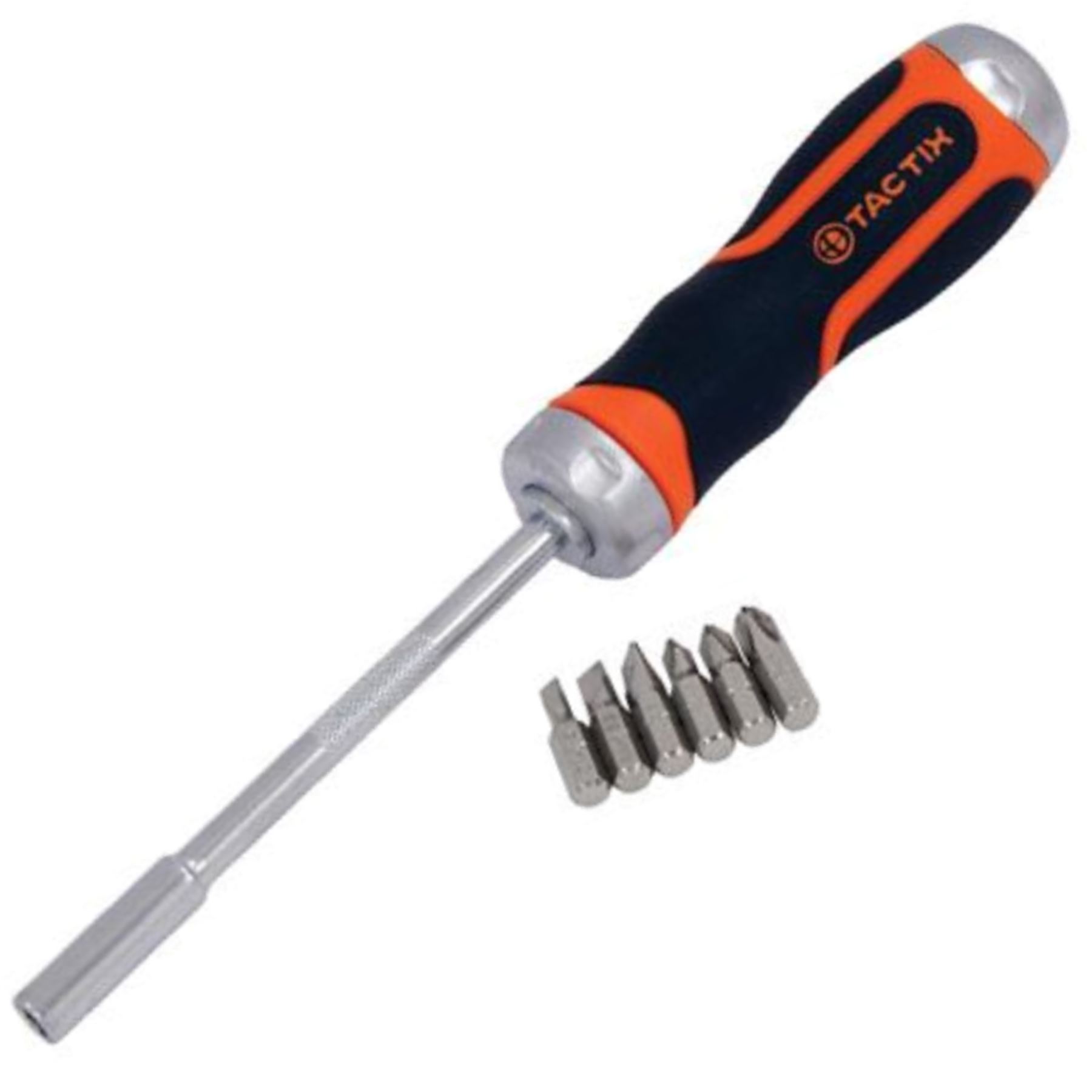 Tactix 240mm 7 in 1 Ratchet Handle Screwdriver With Bit Set 9