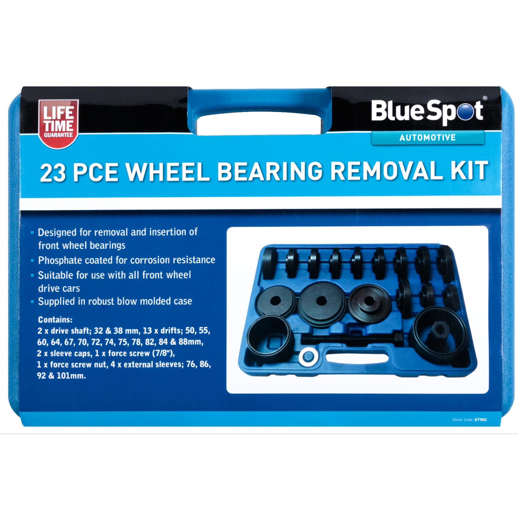 BlueSpot 23pc Wheel Bearing Removal & Installation Universal Tool Kit