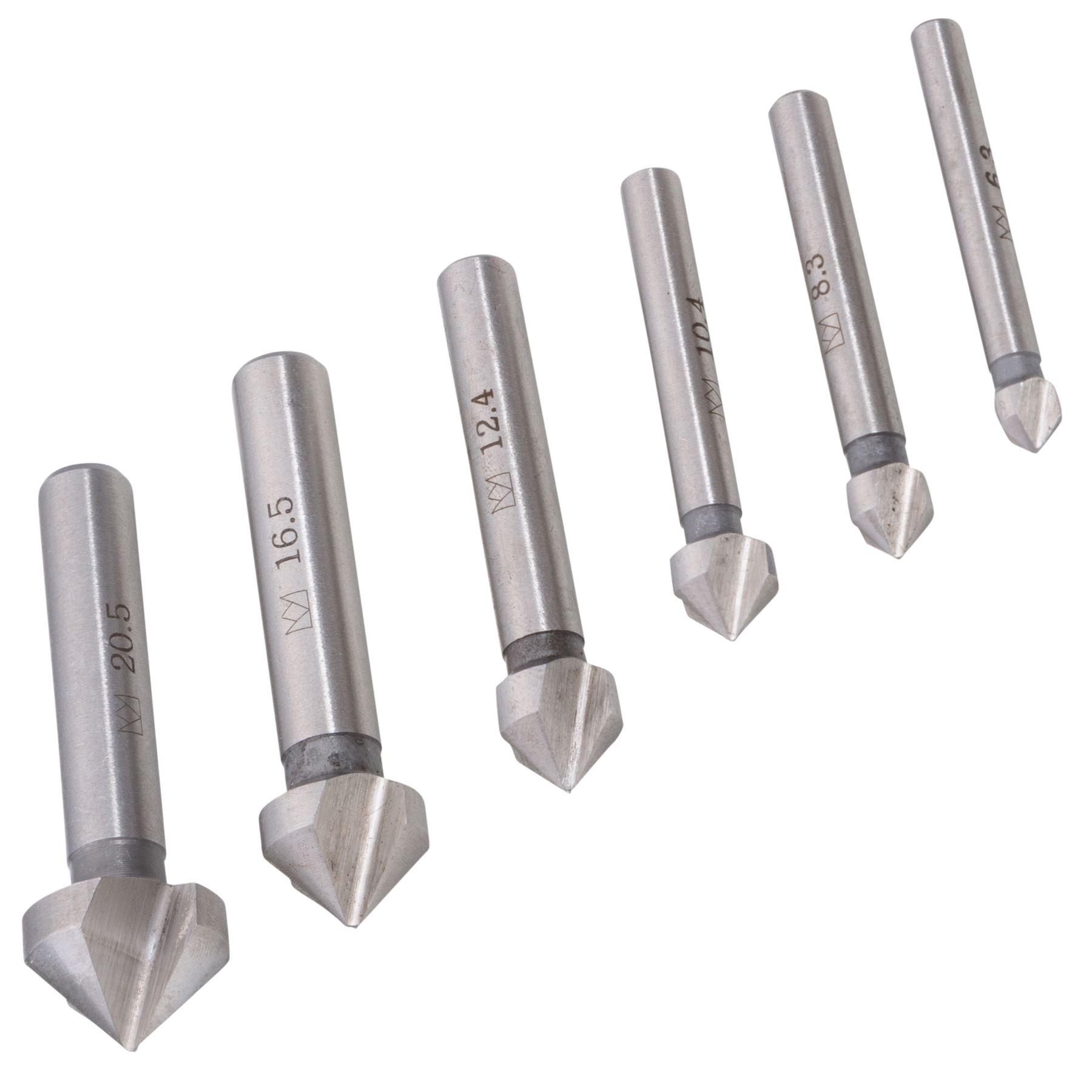 BlueSpot 6pc HSS Screw Countersink Drill Bit Set For Steel Plastic Wood