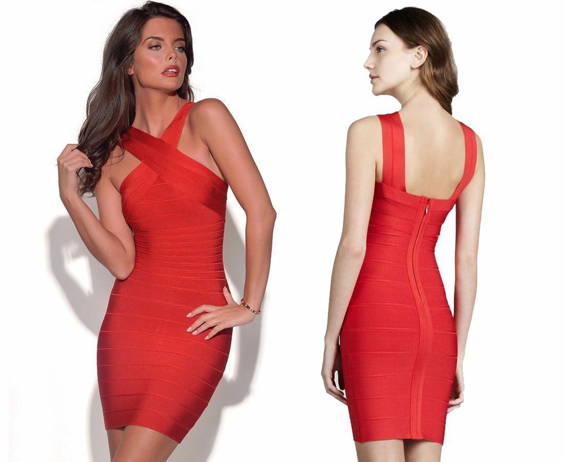 cross neck bodycon dress