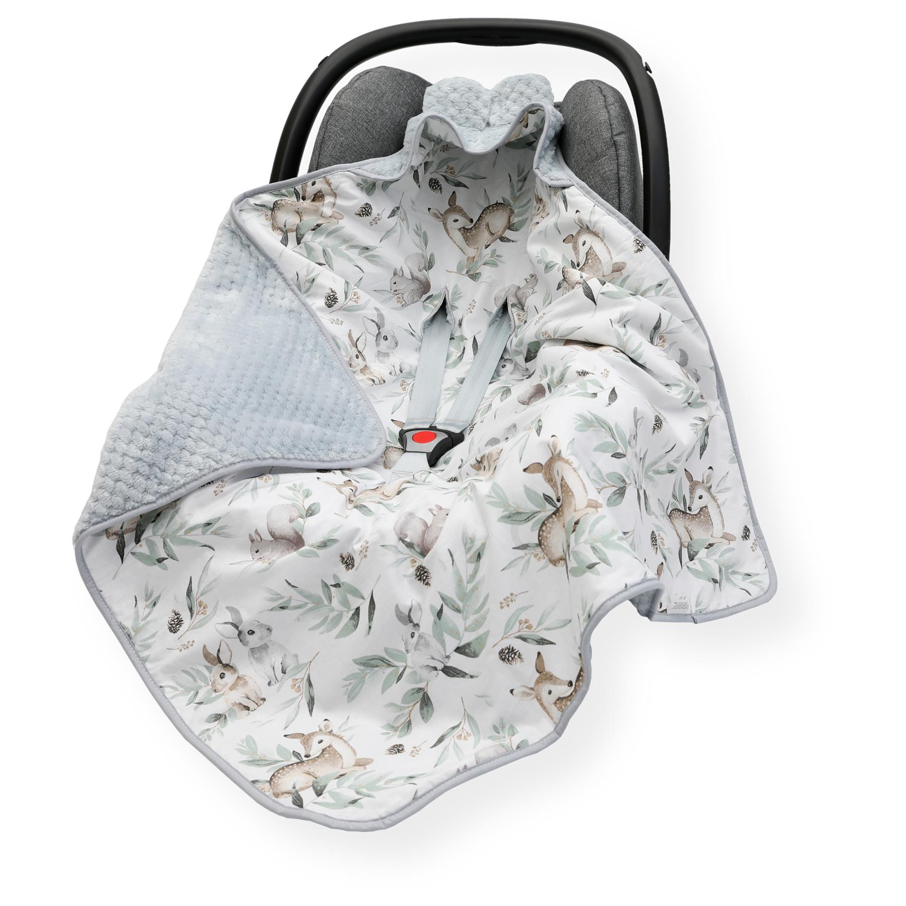 Coperta SEGGIOLINO AUTO inserto bambino comode dita dei piedi manicotto cotone e cialda visone - Foto 16 di 76