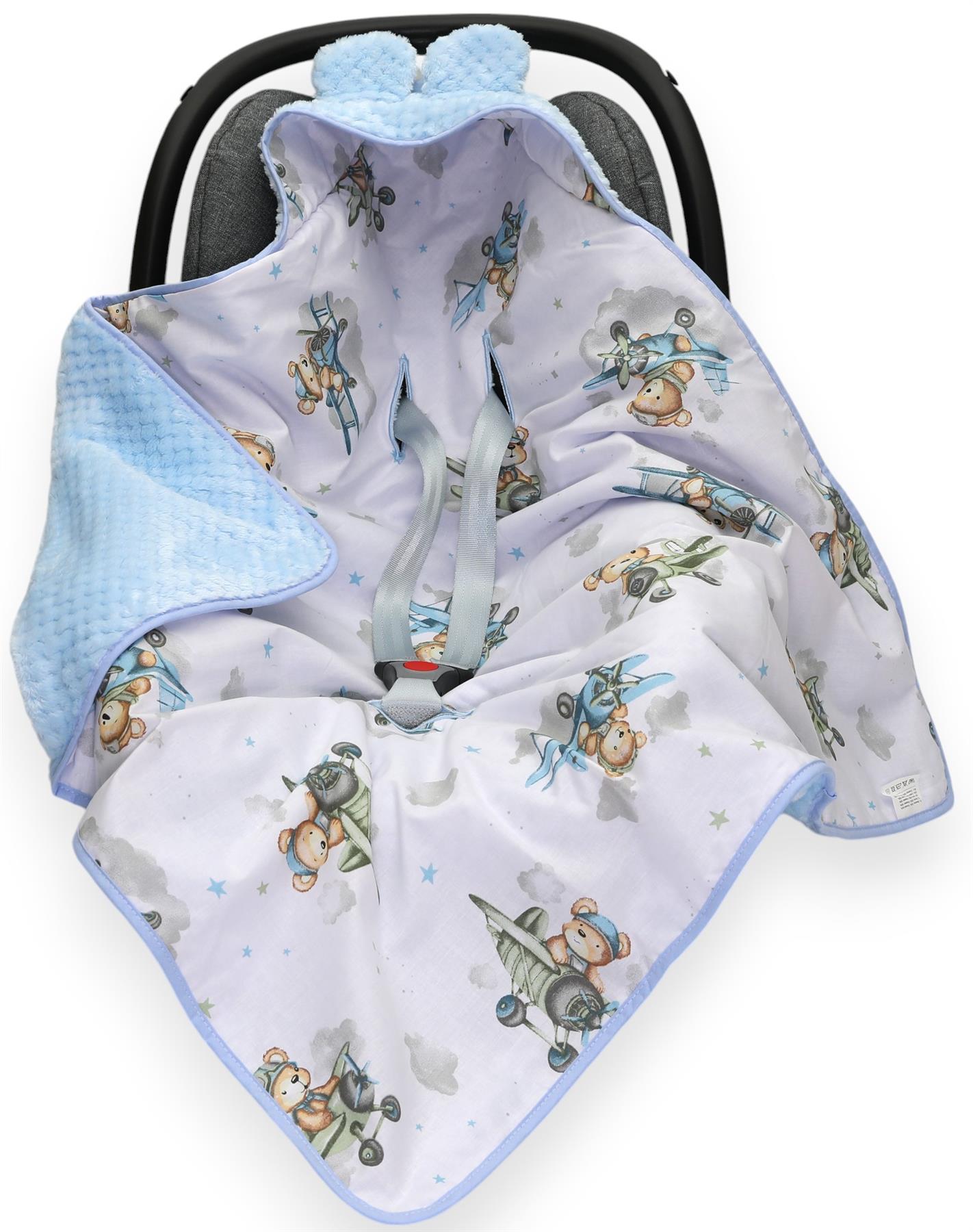 Coperta SEGGIOLINO AUTO inserto bambino comode dita dei piedi manicotto cotone e cialda visone - Foto 20 di 76