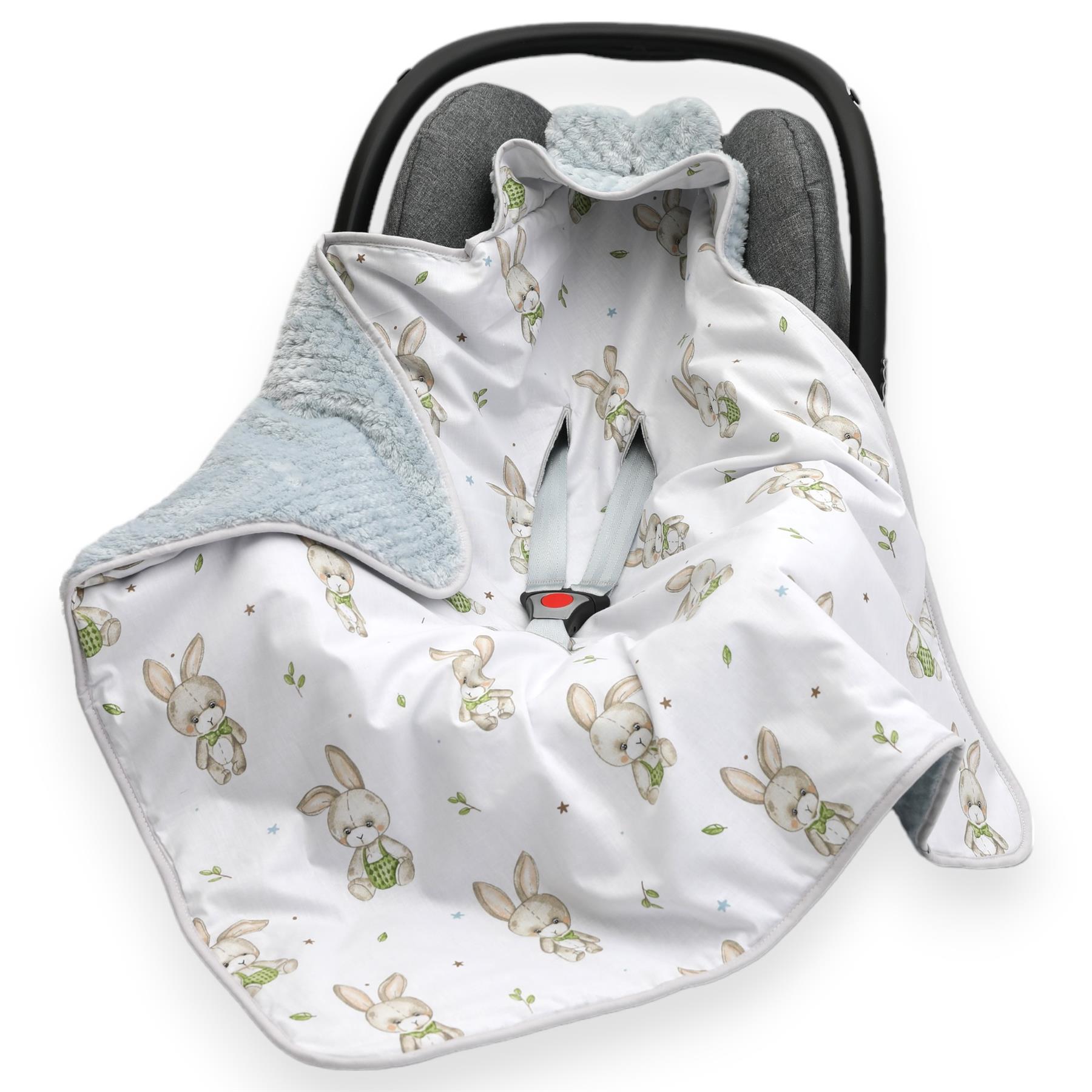 Coperta SEGGIOLINO AUTO inserto bambino comode dita dei piedi manicotto cotone e cialda visone - Foto 6 di 76