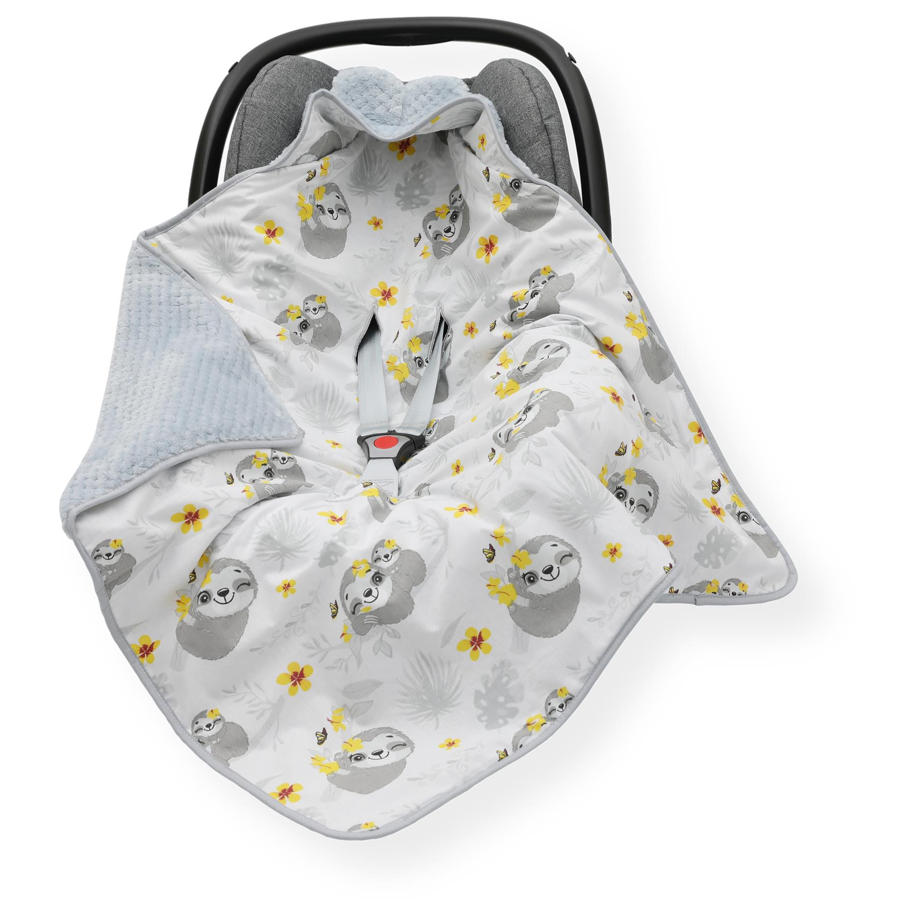 Coperta SEGGIOLINO AUTO inserto bambino comode dita dei piedi manicotto cotone e cialda visone - Foto 14 di 76