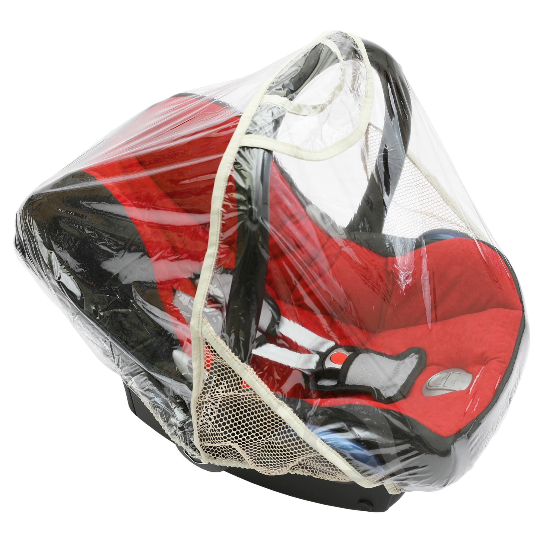 Baby Car Seat Clear Plastic Rain Canopy Shield Toddler Cot Cover Rain Protector - Picture 4 of 15