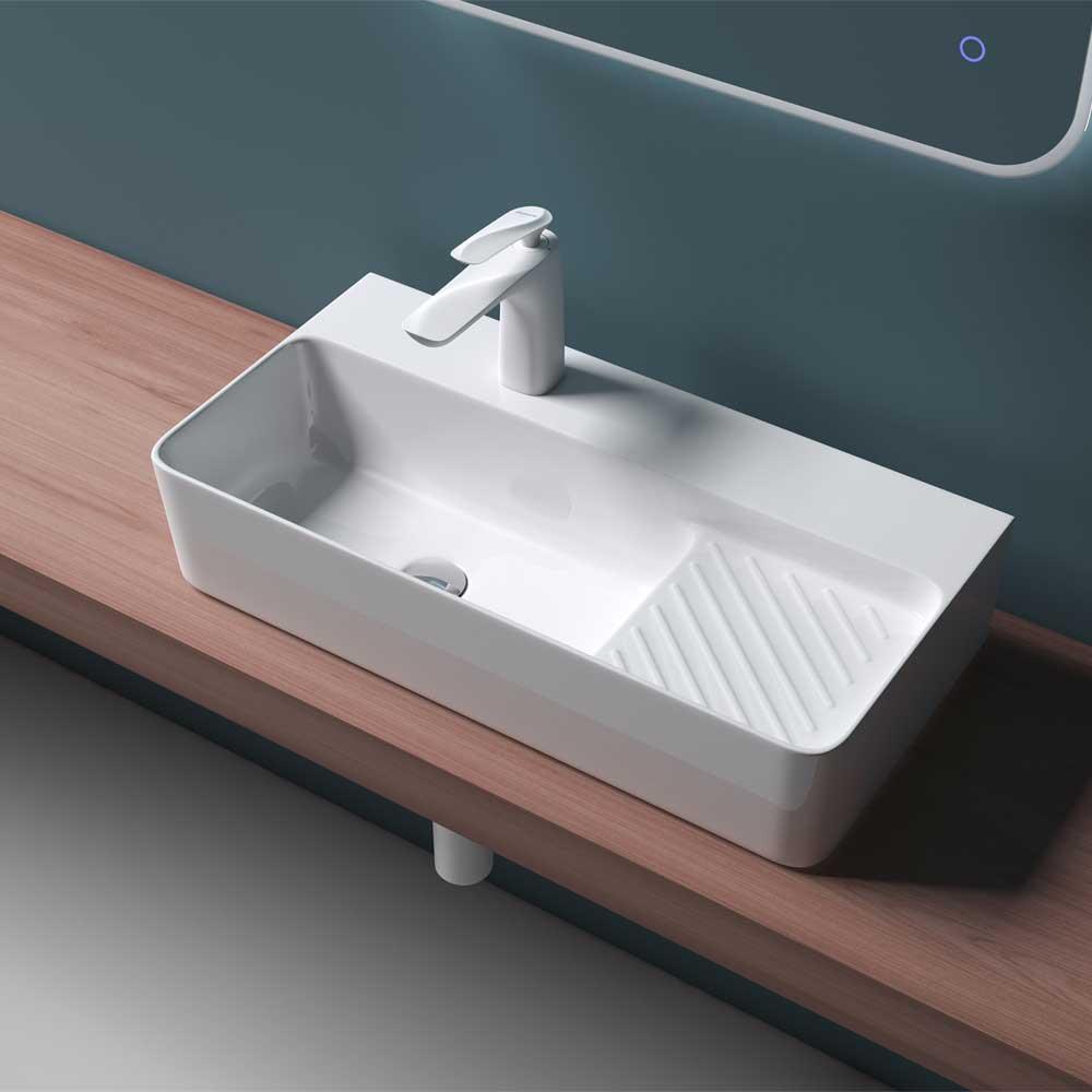 Bathroom Wash Basin Vanity Ceramic Stone Counter Top Wall Hung Full Range Sinks - Picture 8 of 44